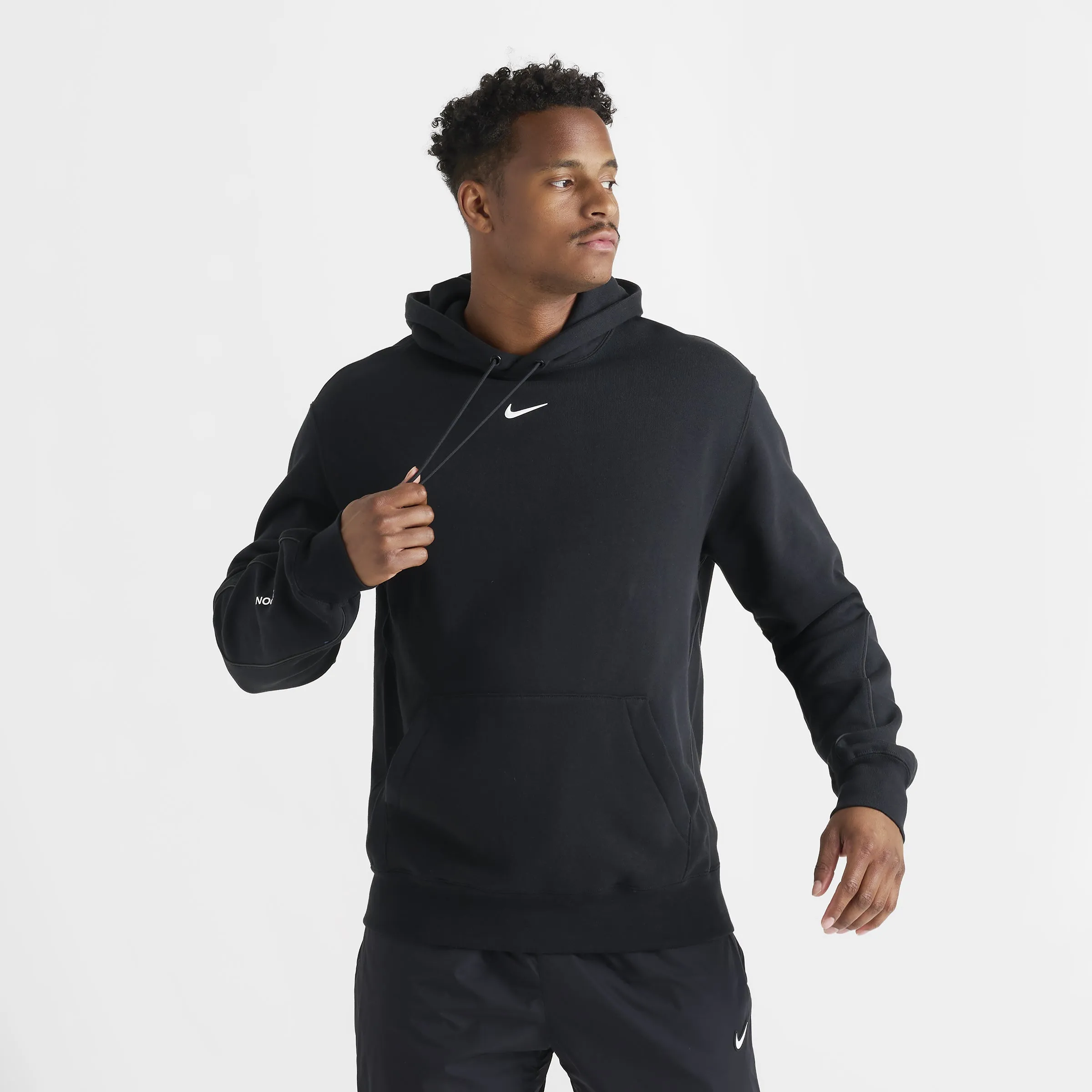 Nike NOCTA Cardinal Fleece Pullover Hoodie Black / White sold by JD Sports product image thumbnail 3