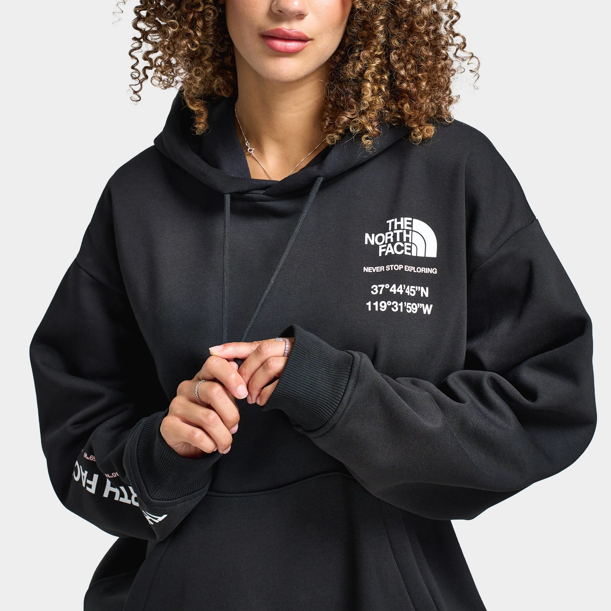 The North Face Women's Balanced Oversized Hoodie / Black sold by JD Sports product image thumbnail 3