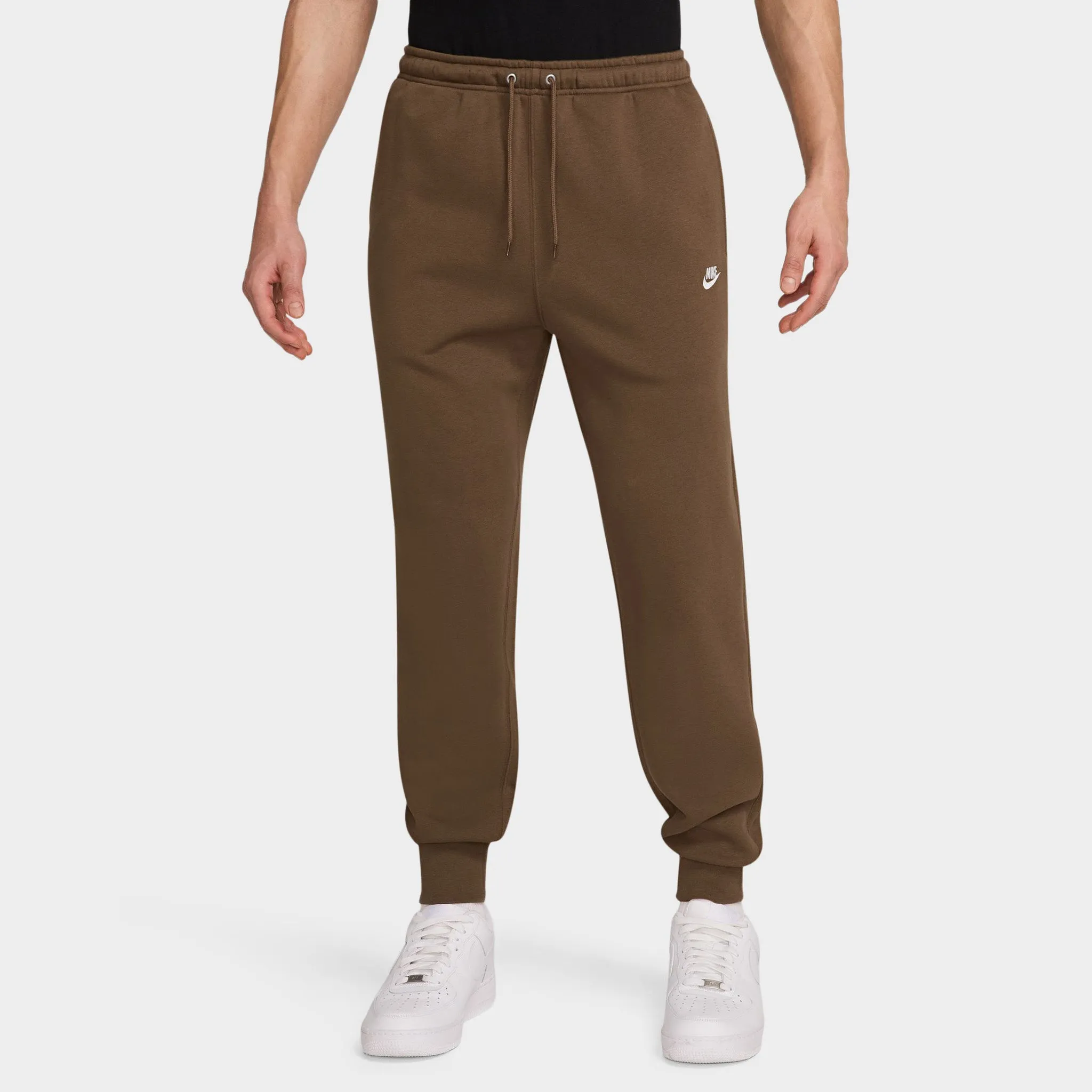 Nike Club Fleece Joggers Mosswood Brown / White sold by JD Sports