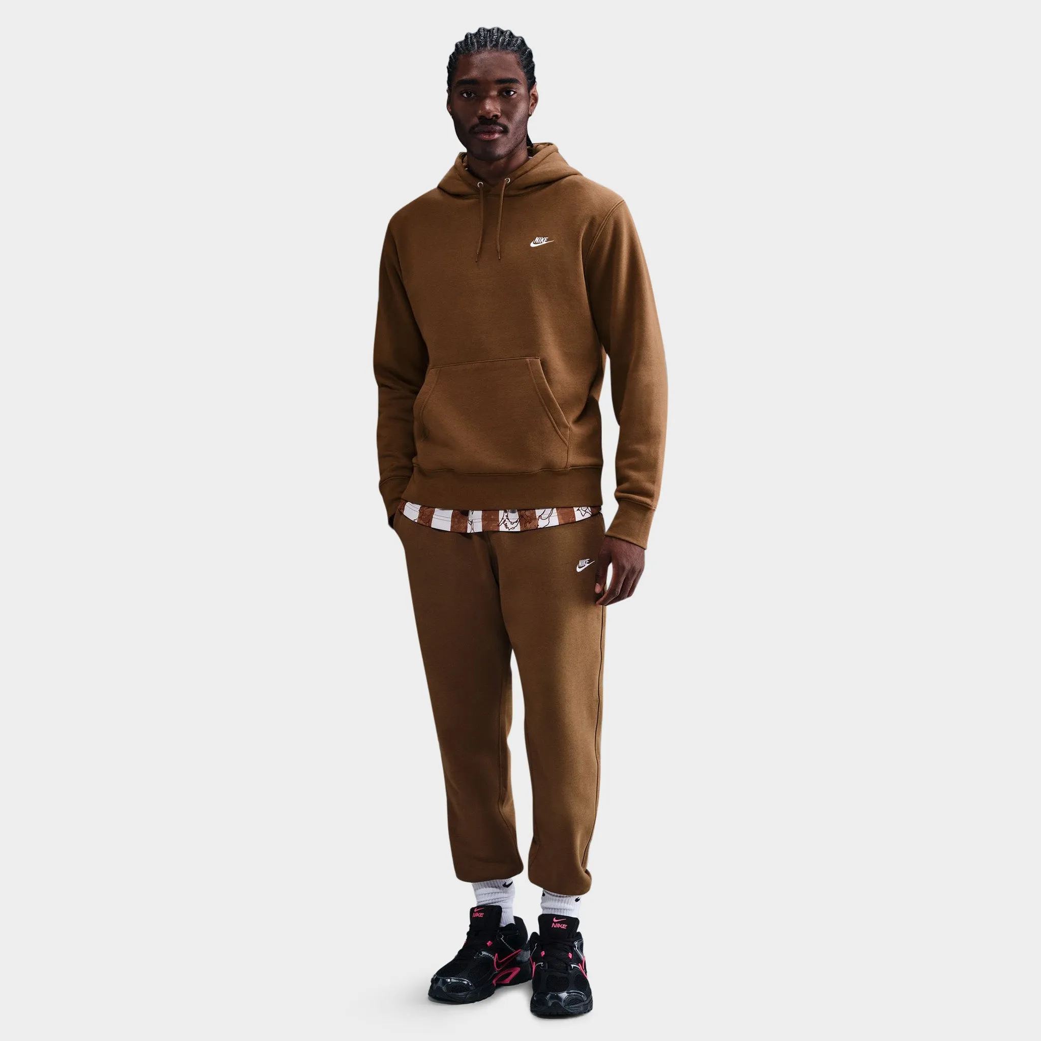 Nike Club Fleece Joggers Mosswood Brown / White sold by JD Sports product image thumbnail 5