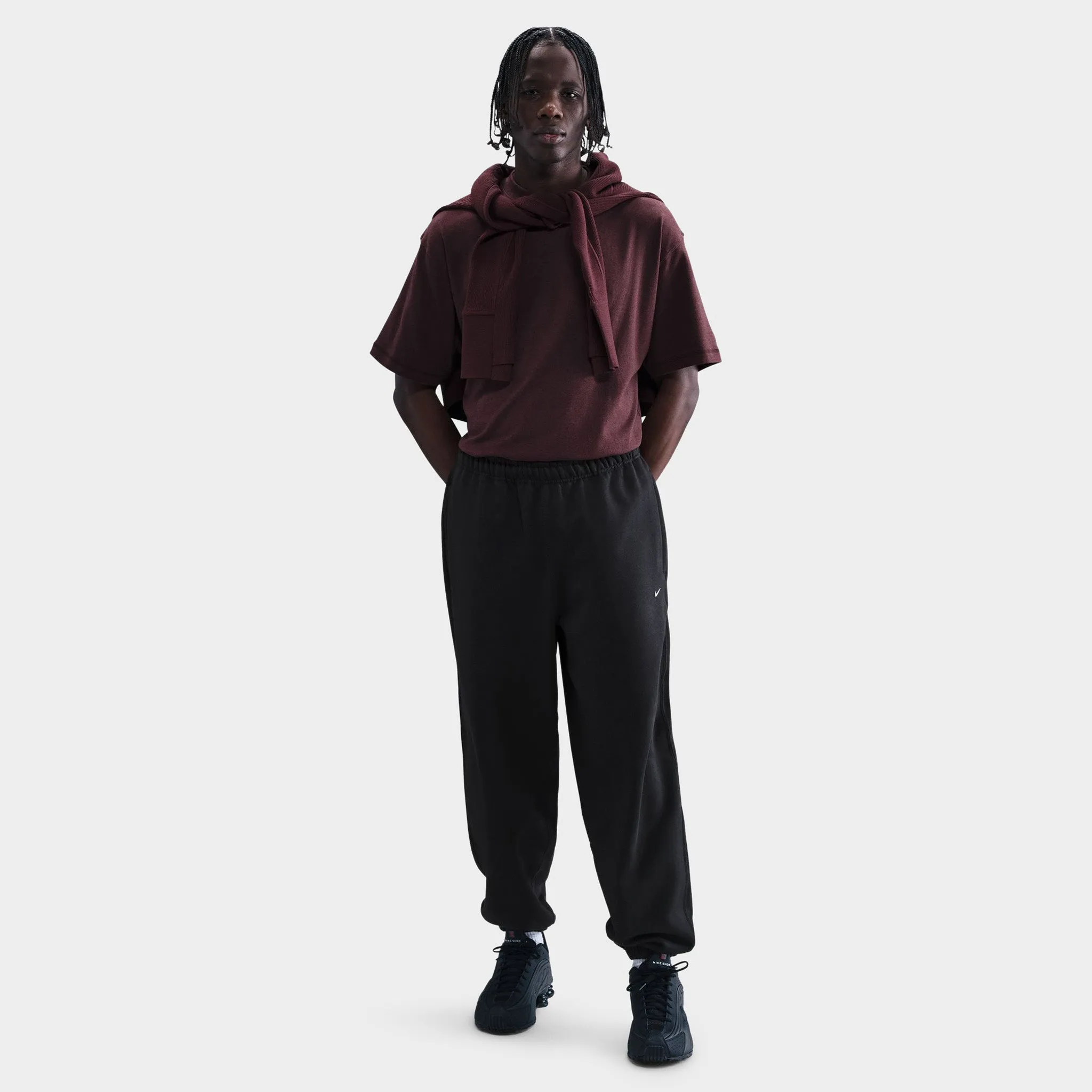 Nike Solo Swoosh Fleece Pants Black / White sold by JD Sports product image thumbnail 3
