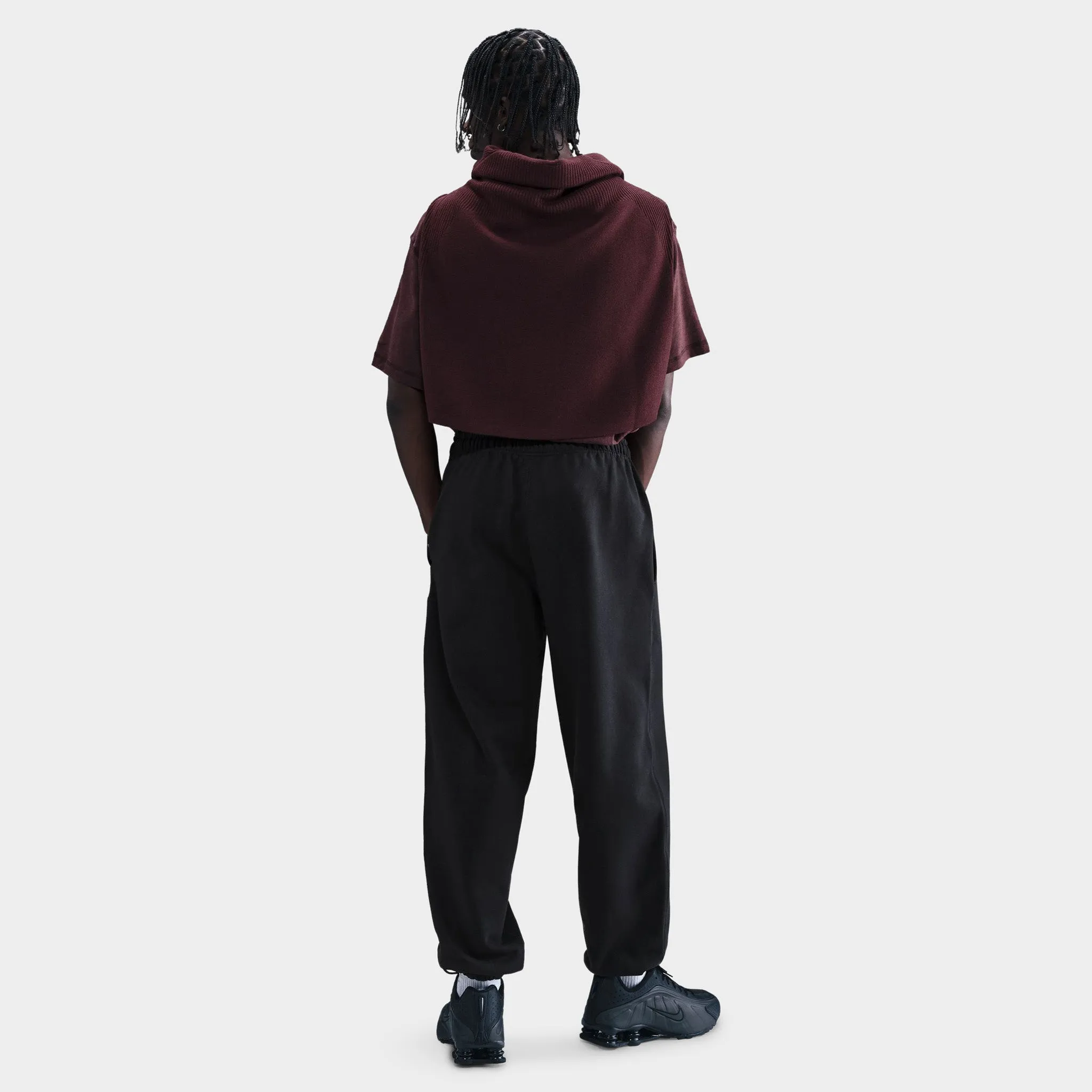 Nike Solo Swoosh Fleece Pants Black / White sold by JD Sports product image thumbnail 4
