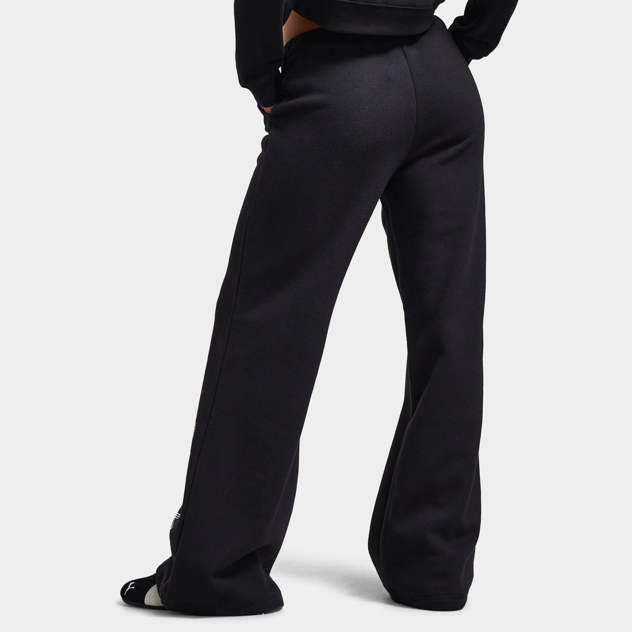 Juicy Couture Women's Wide Leg Fleece Pants Roses / Liquorice sold by JD Sports product image thumbnail 2