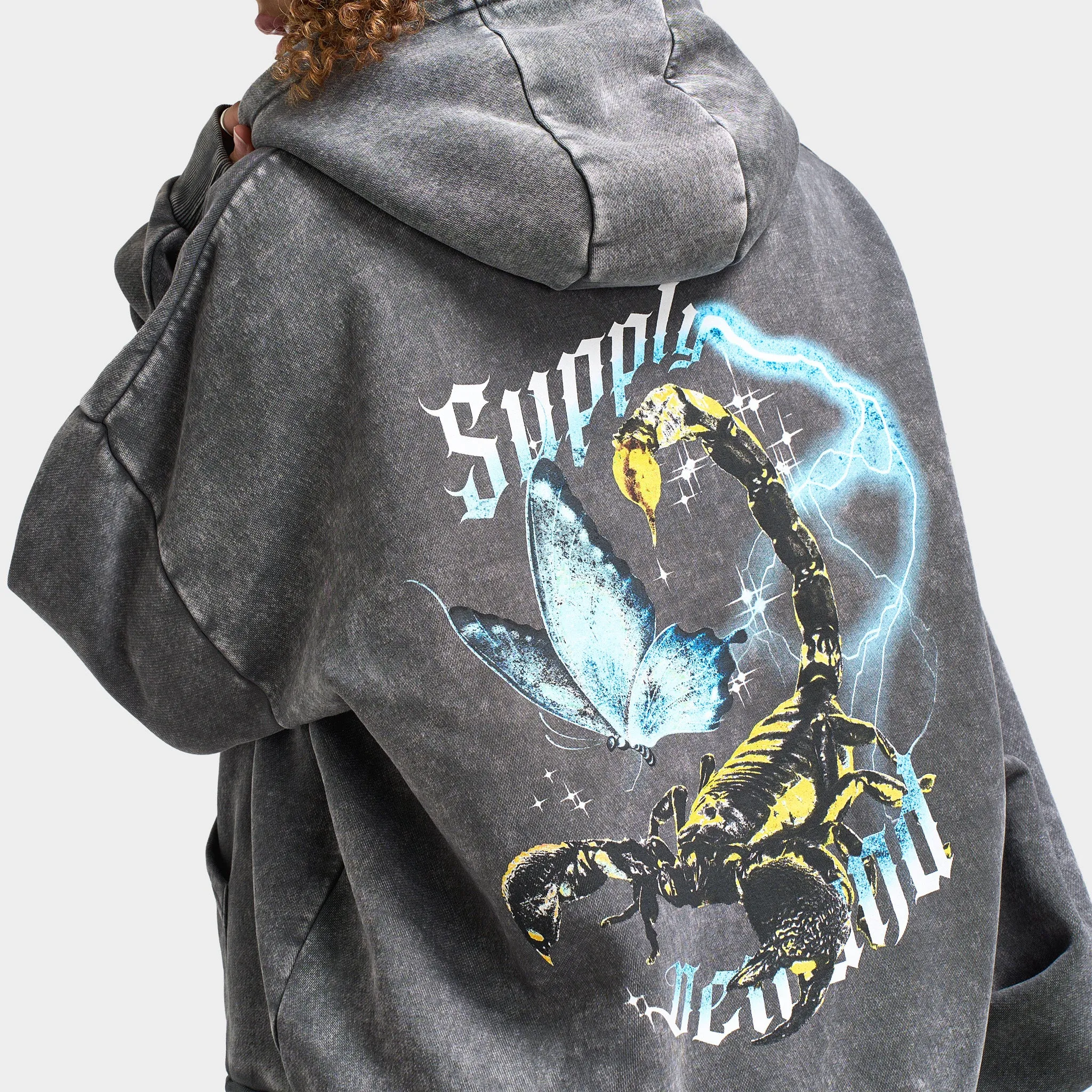 Supply & Demand Women's Scorp Full Zip Hoodie / Dark Grey Wash sold by JD Sports product image thumbnail 3