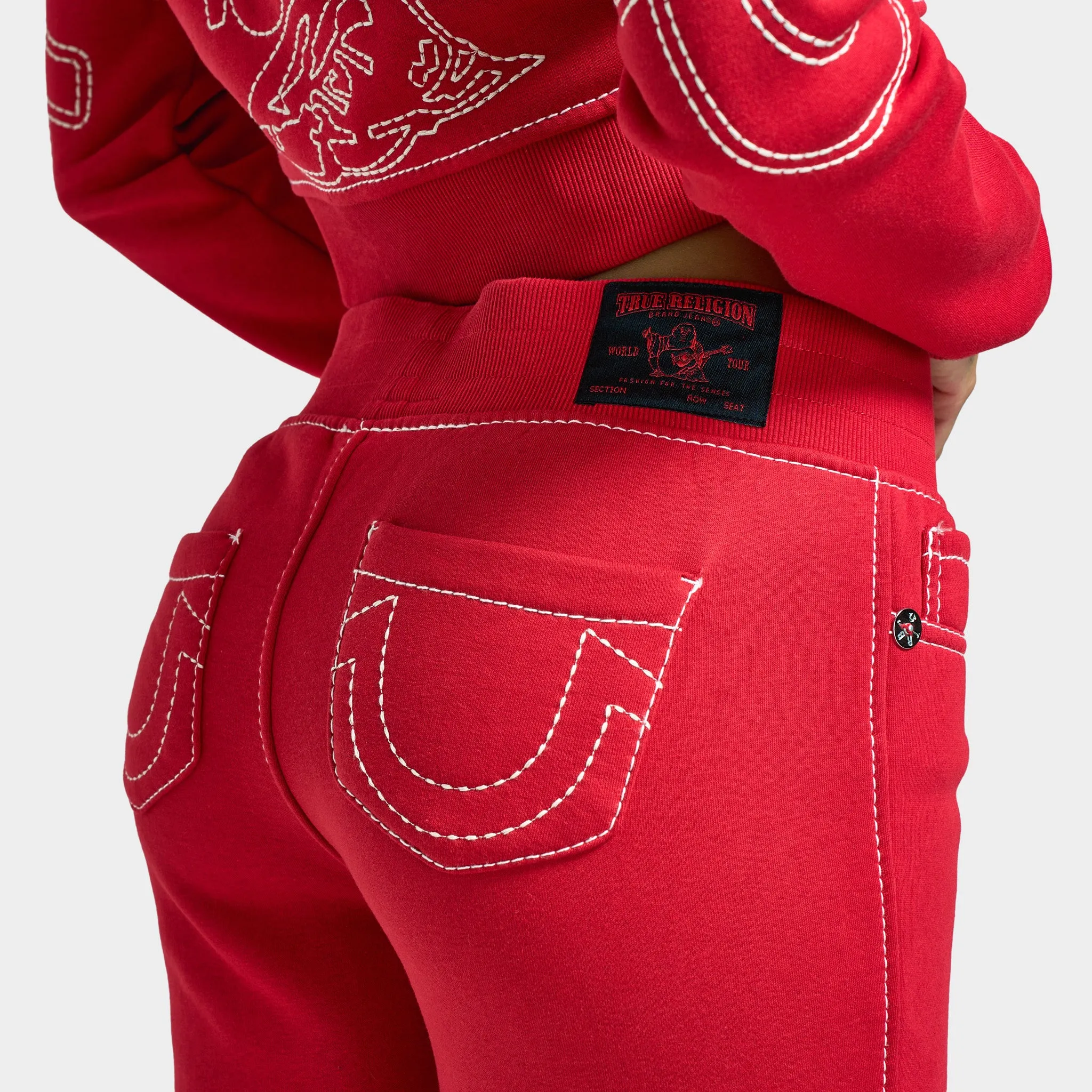 True Religion Women's Anniversary Big T Flare Pants / Scarlet Sage sold by JD Sports product image thumbnail 5