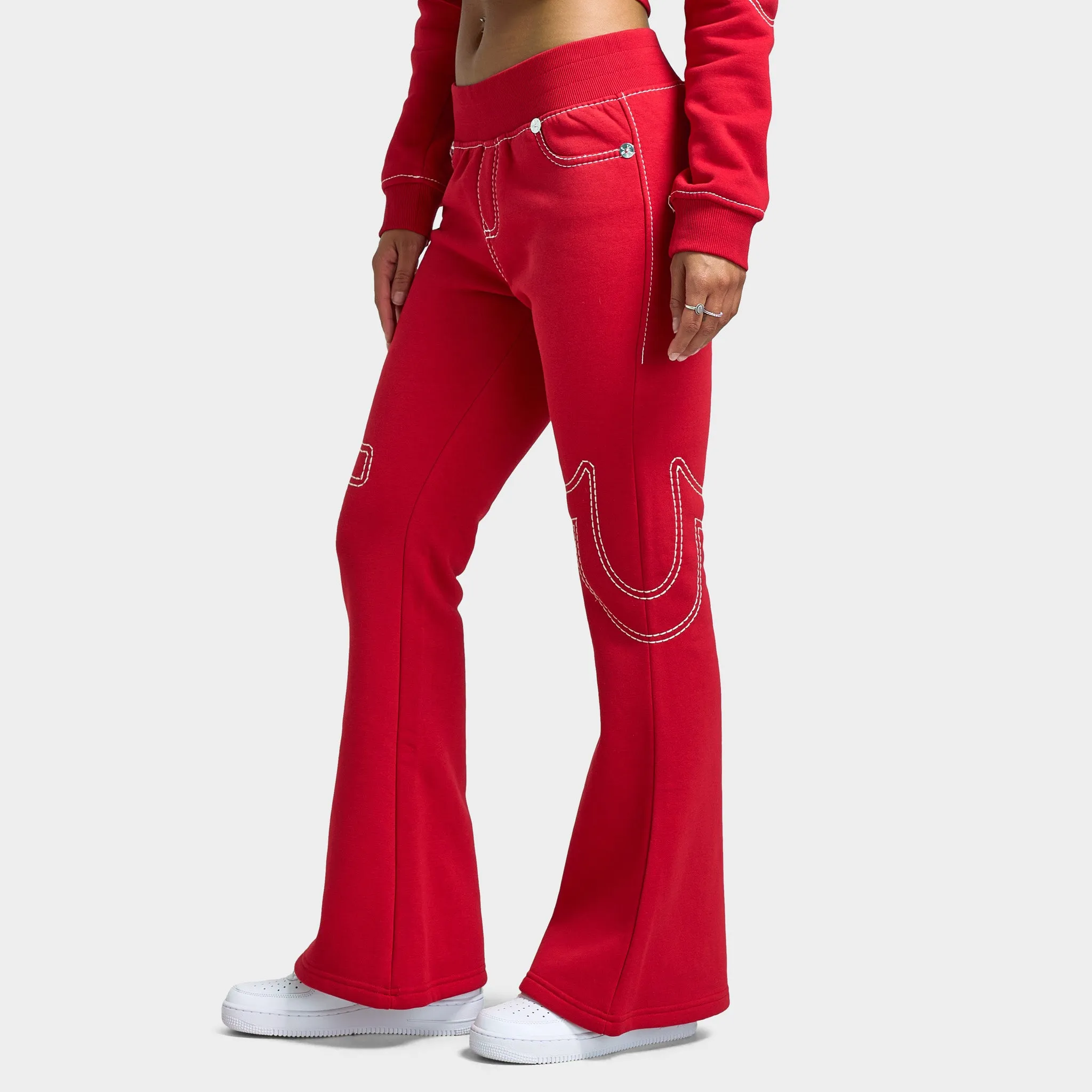 True Religion Women's Anniversary Big T Flare Pants / Scarlet Sage sold by JD Sports product image thumbnail 3