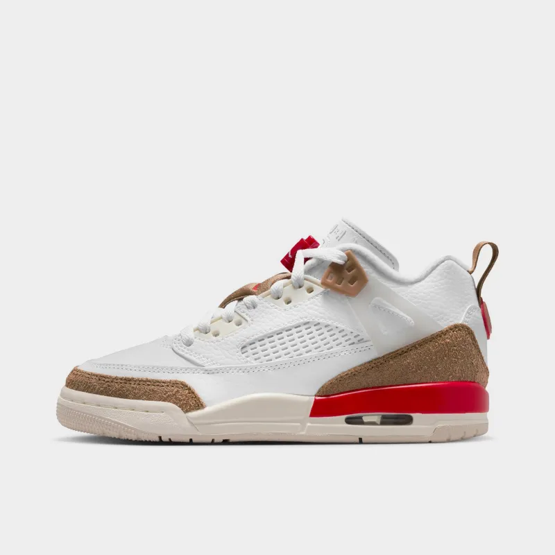Jordan Spizike Low GS White / Fire Red - Desert Camo sold by JD Sports