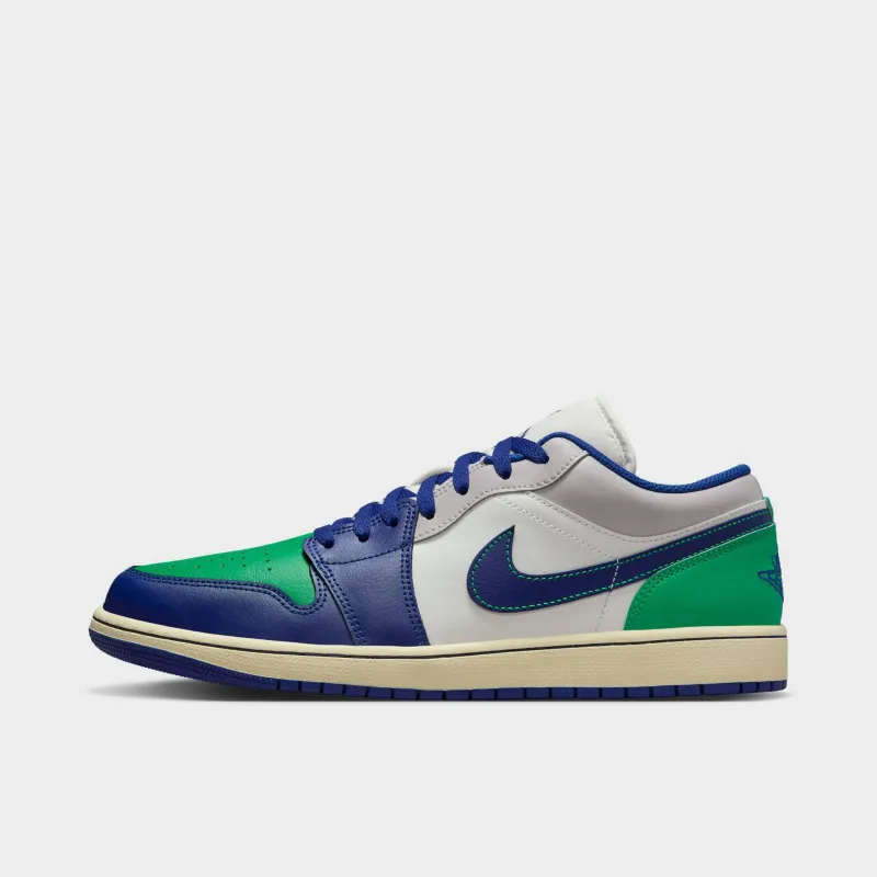 Jordan 1 Low Sail / Deep Royal Blue - Stadium Green sold by JD Sports