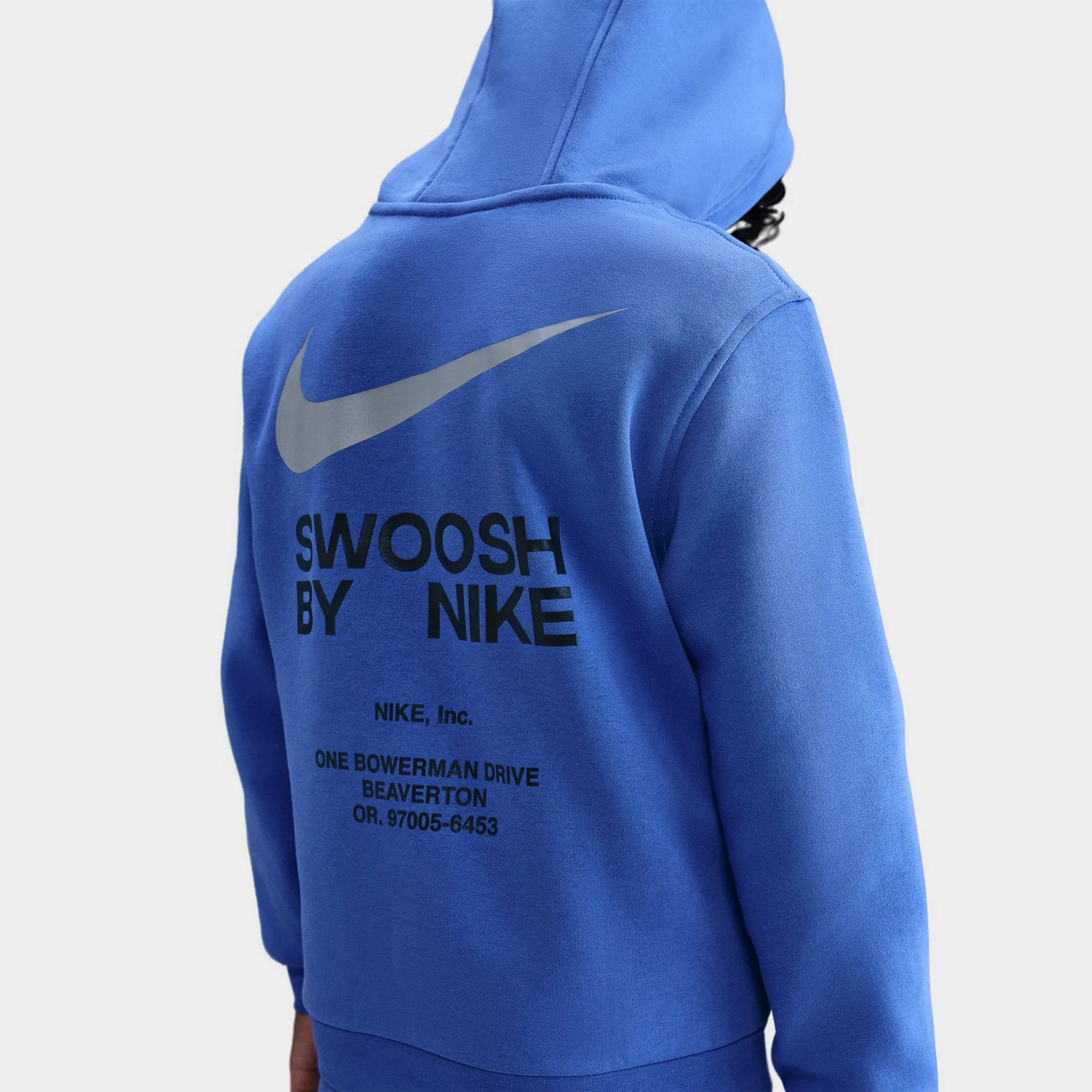 Nike Sportswear Juniors' Athletic Pullover Hoodie Comet Blue / Smoke Grey sold by JD Sports product image thumbnail 2