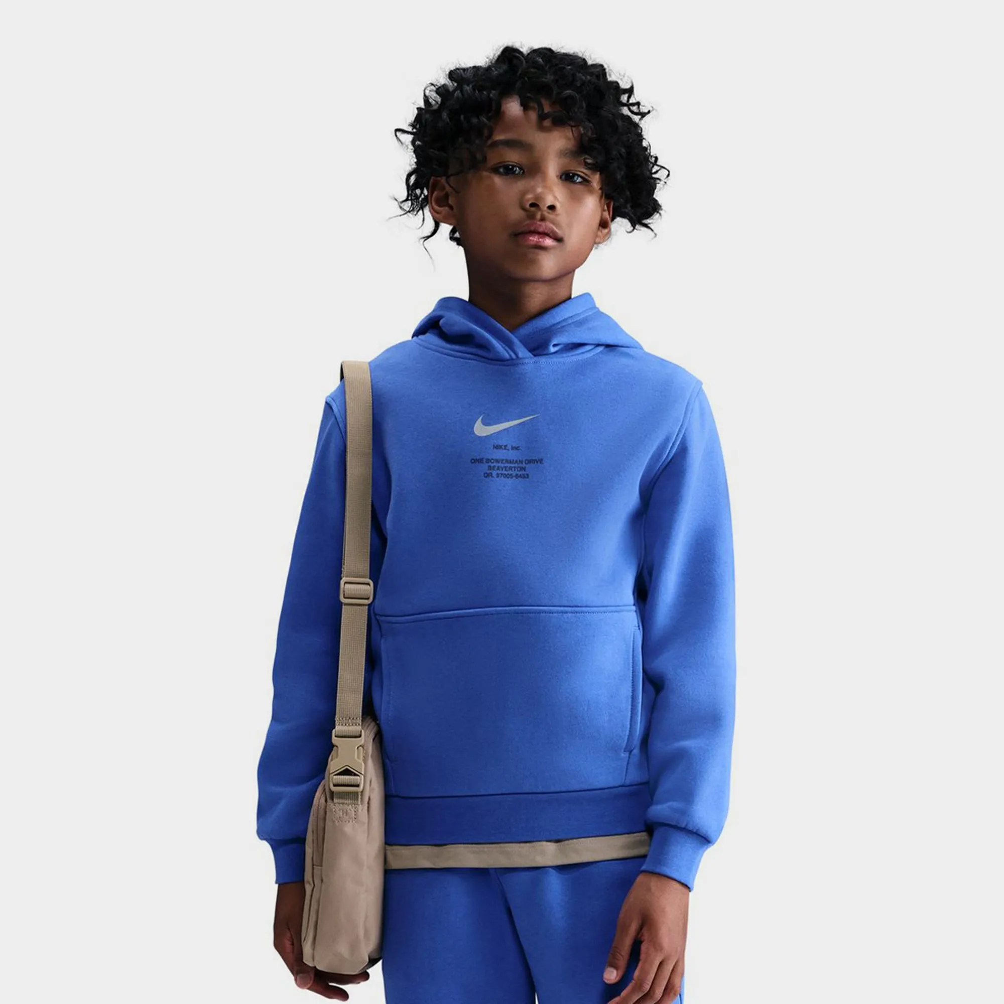 Nike Sportswear Juniors' Athletic Pullover Hoodie Comet Blue / Smoke Grey sold by JD Sports