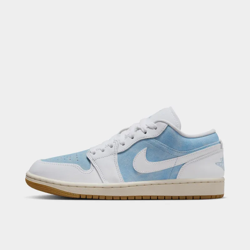 Jordan Women's 1 Low SE Worn Blue / White - Gum Light Brown sold by JD Sports