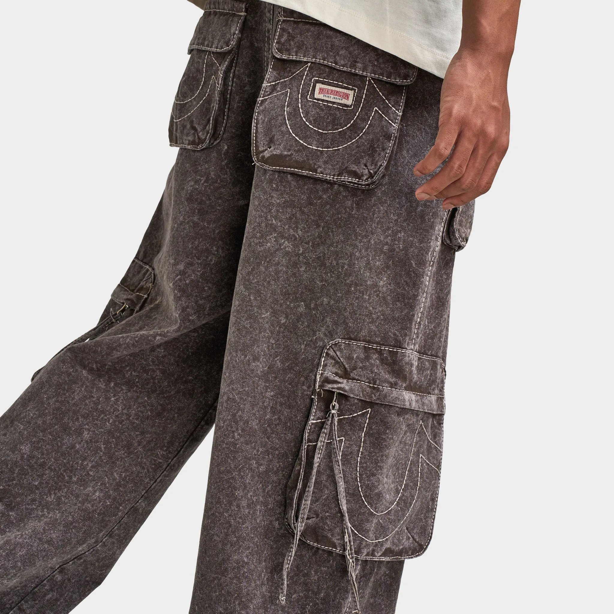 True Religion Big T Fashion Cargo Pant / Brown Acid Wash sold by JD Sports product image thumbnail 3