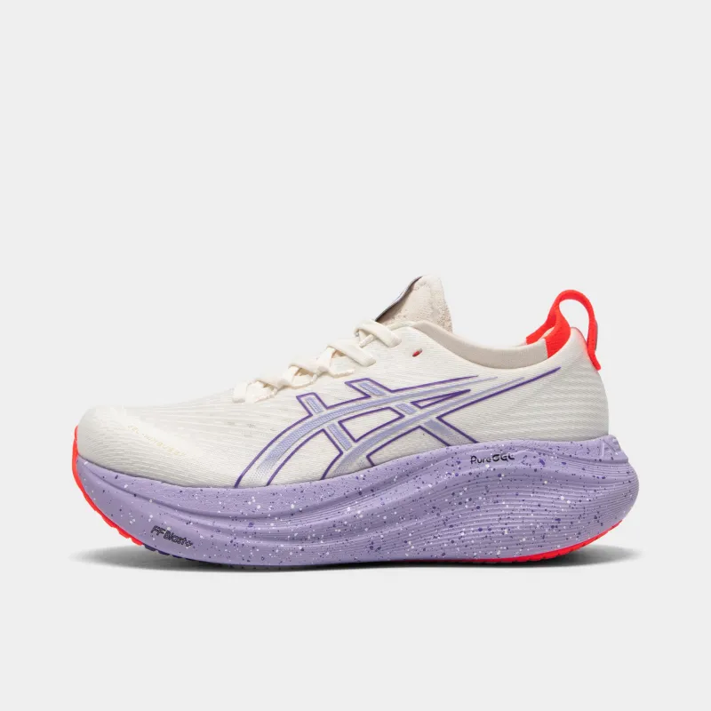 ASICS Women's Gel-Nimbus 27 Cream / Edo Purple sold by JD Sports