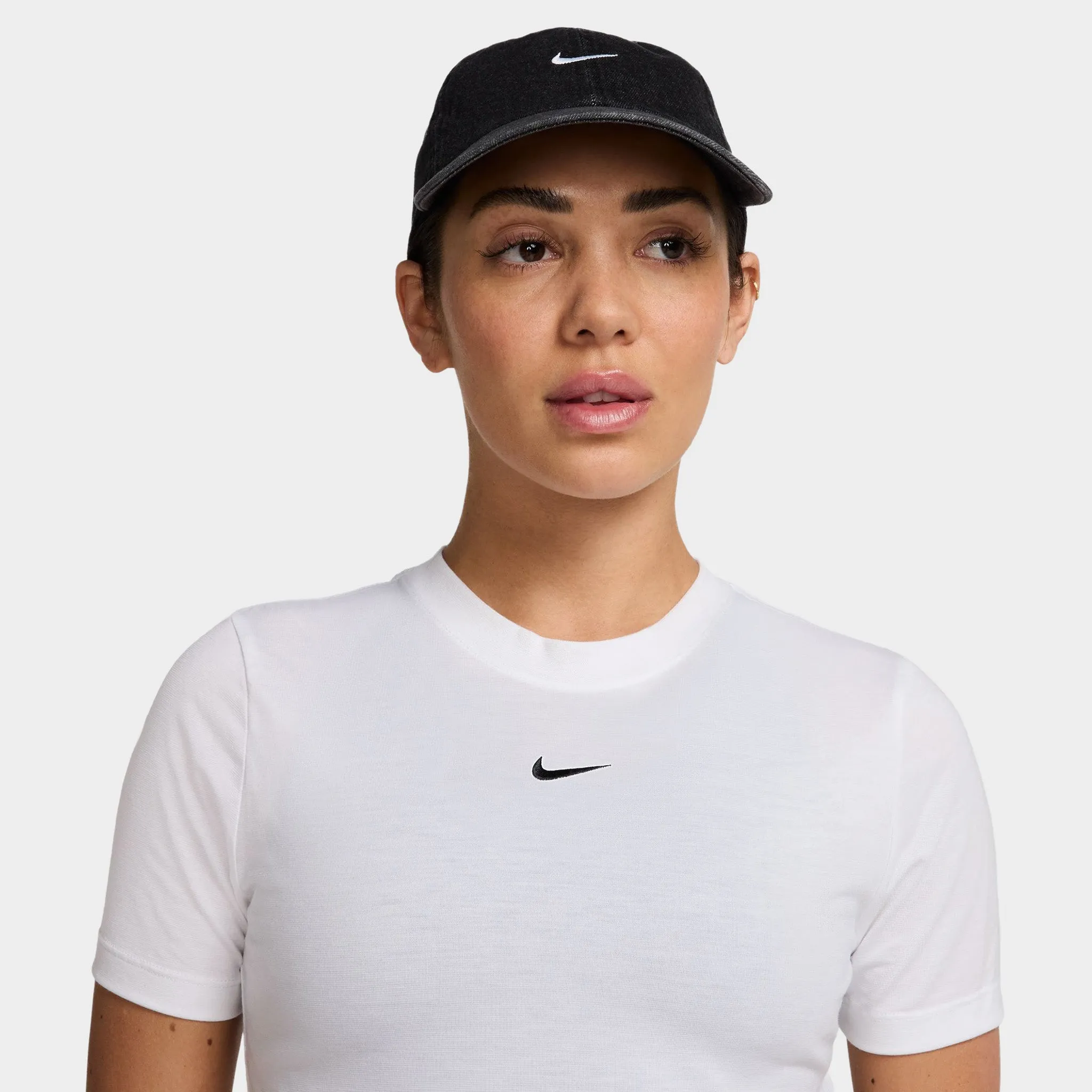Nike Club Unstructured Denim Cap Black / White sold by JD Sports