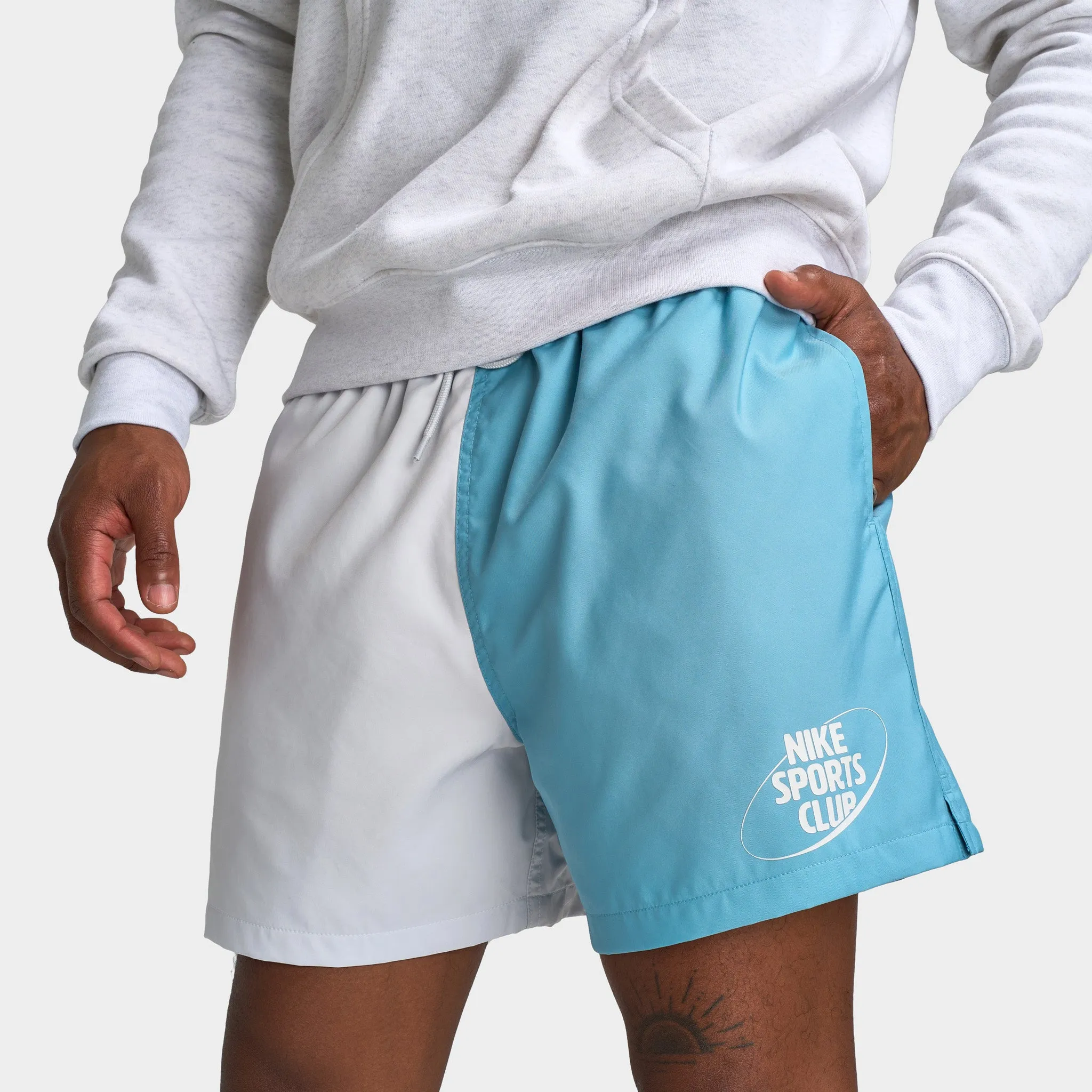 Nike Club 5" Flow Shorts Photon Dust / Denim Turq sold by JD Sports product image thumbnail 5