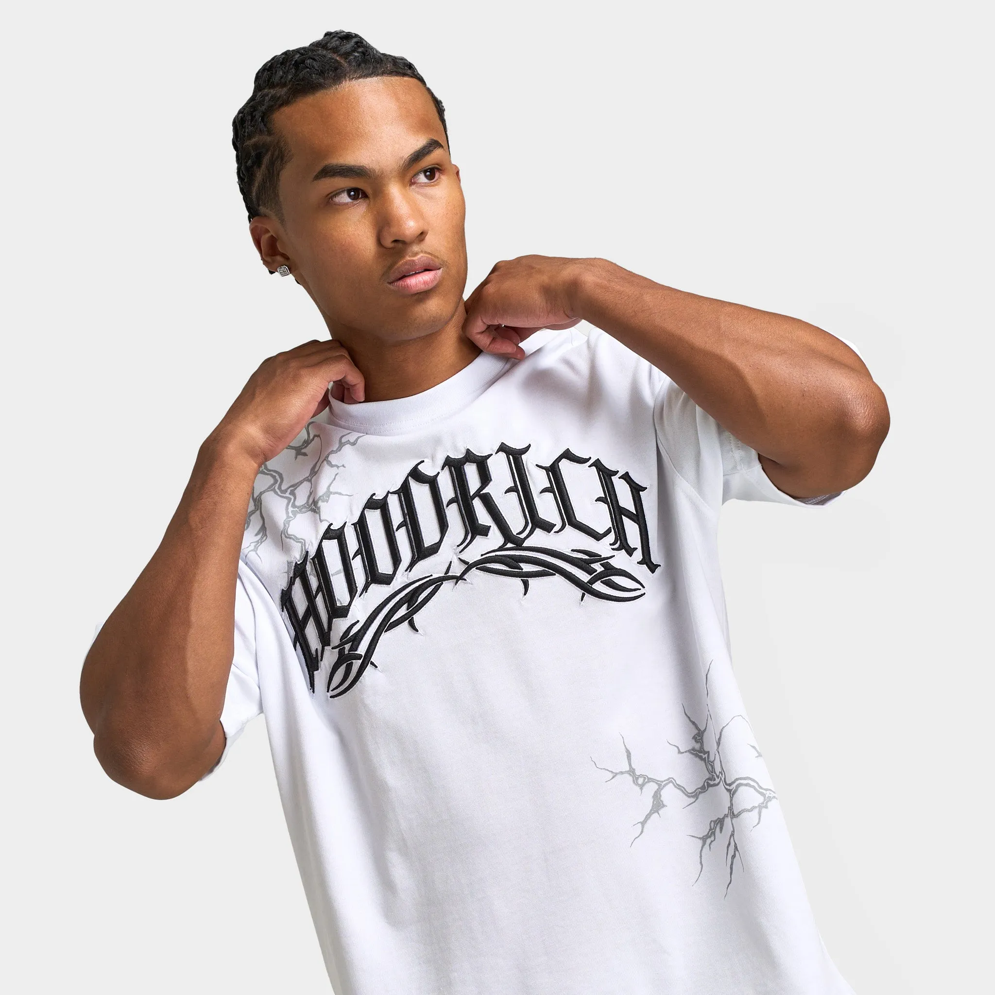 Hoodrich Dark Oversized Graphic T-shirt / White sold by JD Sports product image thumbnail 3