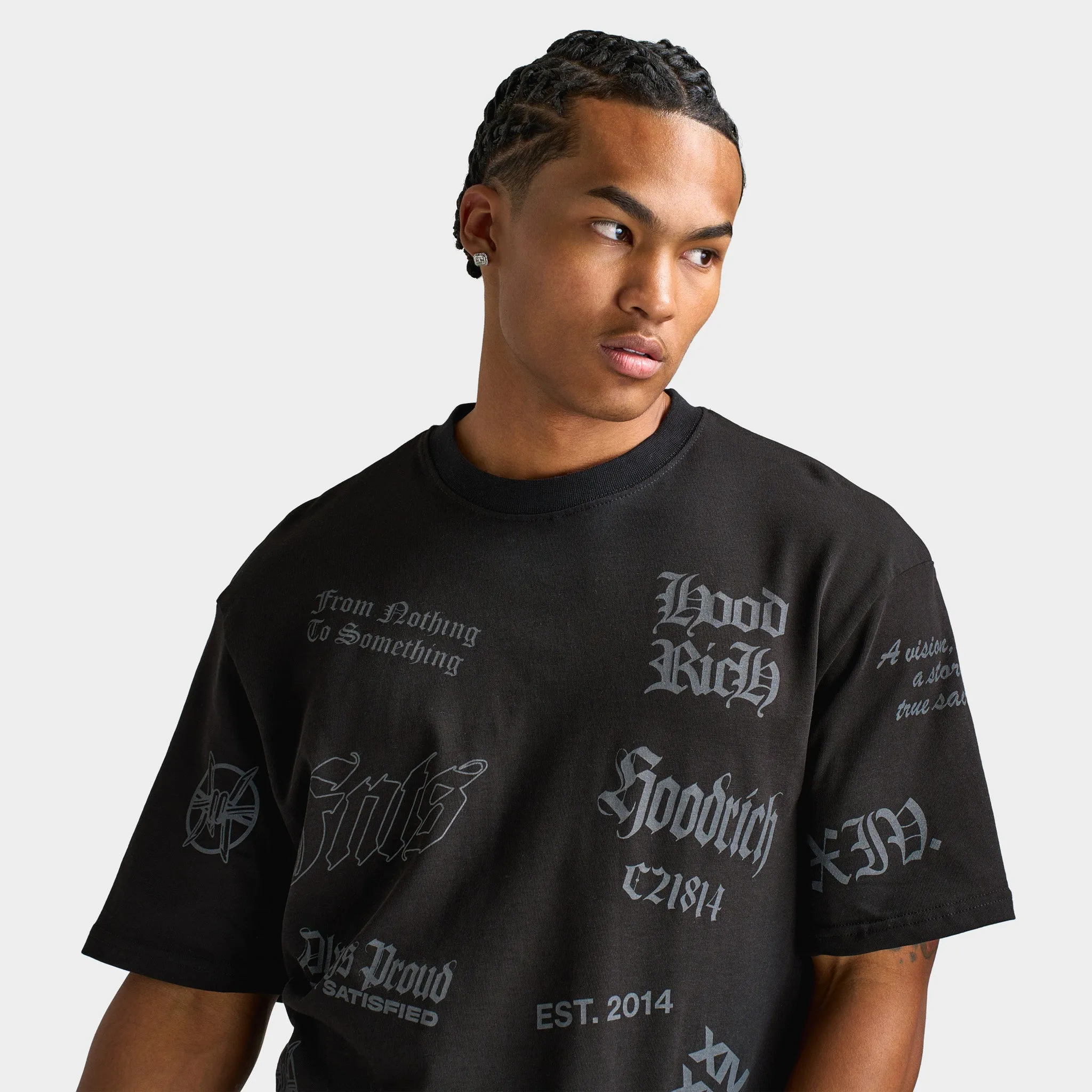 Hoodrich Chroma All over Print Oversized Graphic T-shirt / Black sold by JD Sports product image thumbnail 3