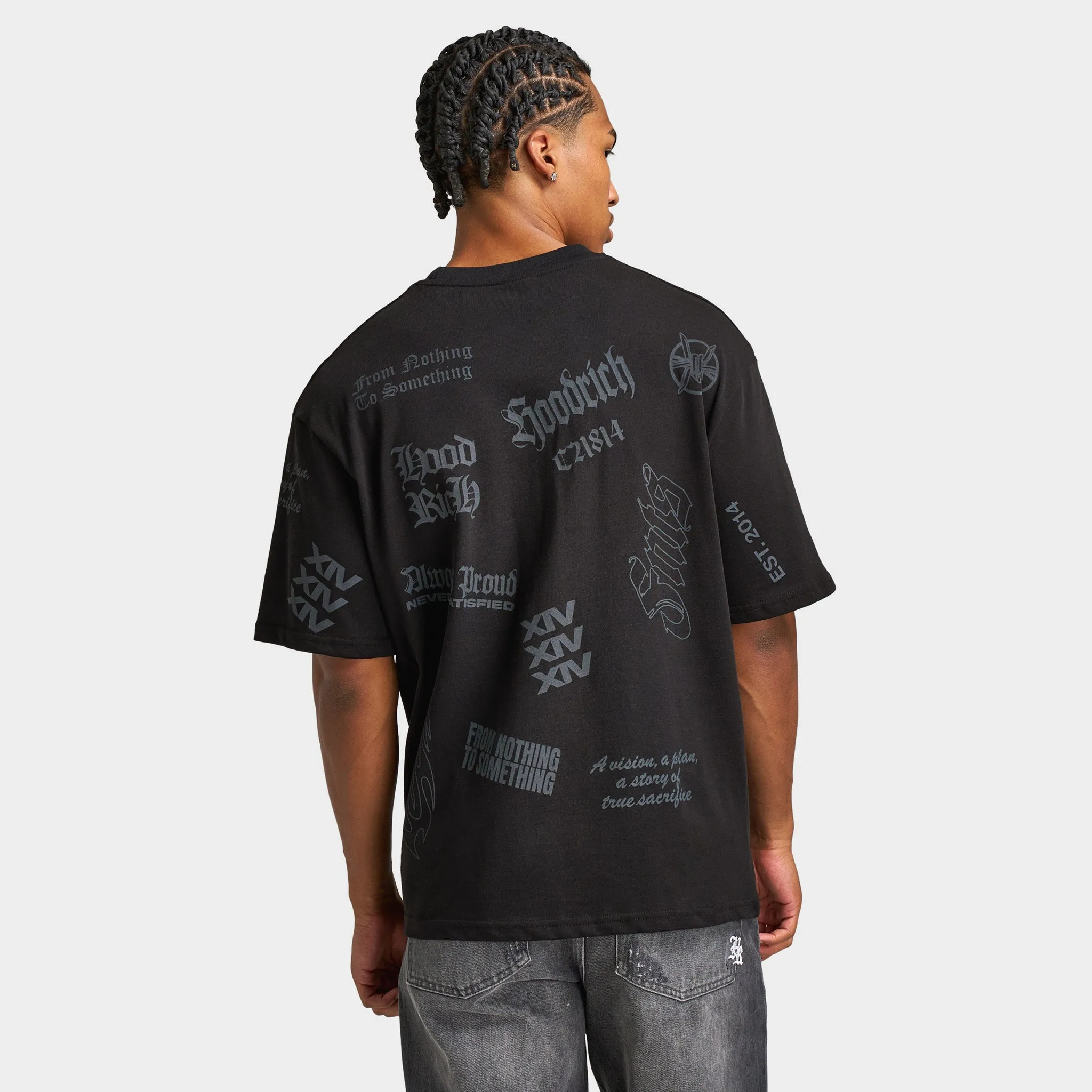 Hoodrich Chroma All over Print Oversized Graphic T-shirt / Black sold by JD Sports product image thumbnail 2