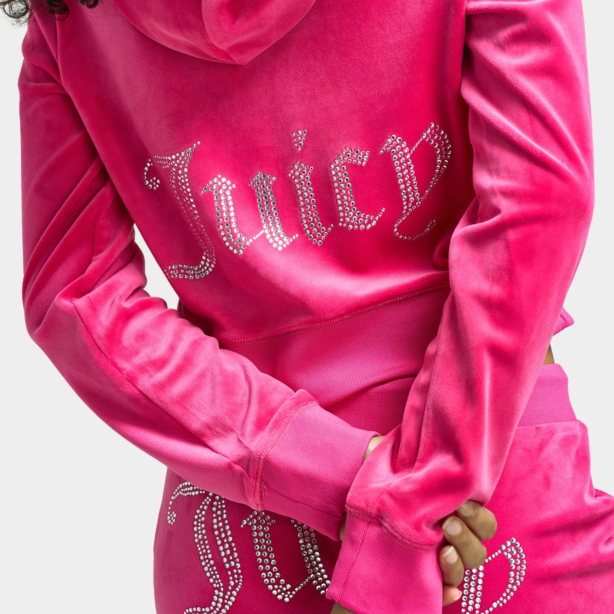 Juicy Couture Women's Big Bling Lux Velour Full Zip hoodie / Free Love sold by JD Sports product image thumbnail 4