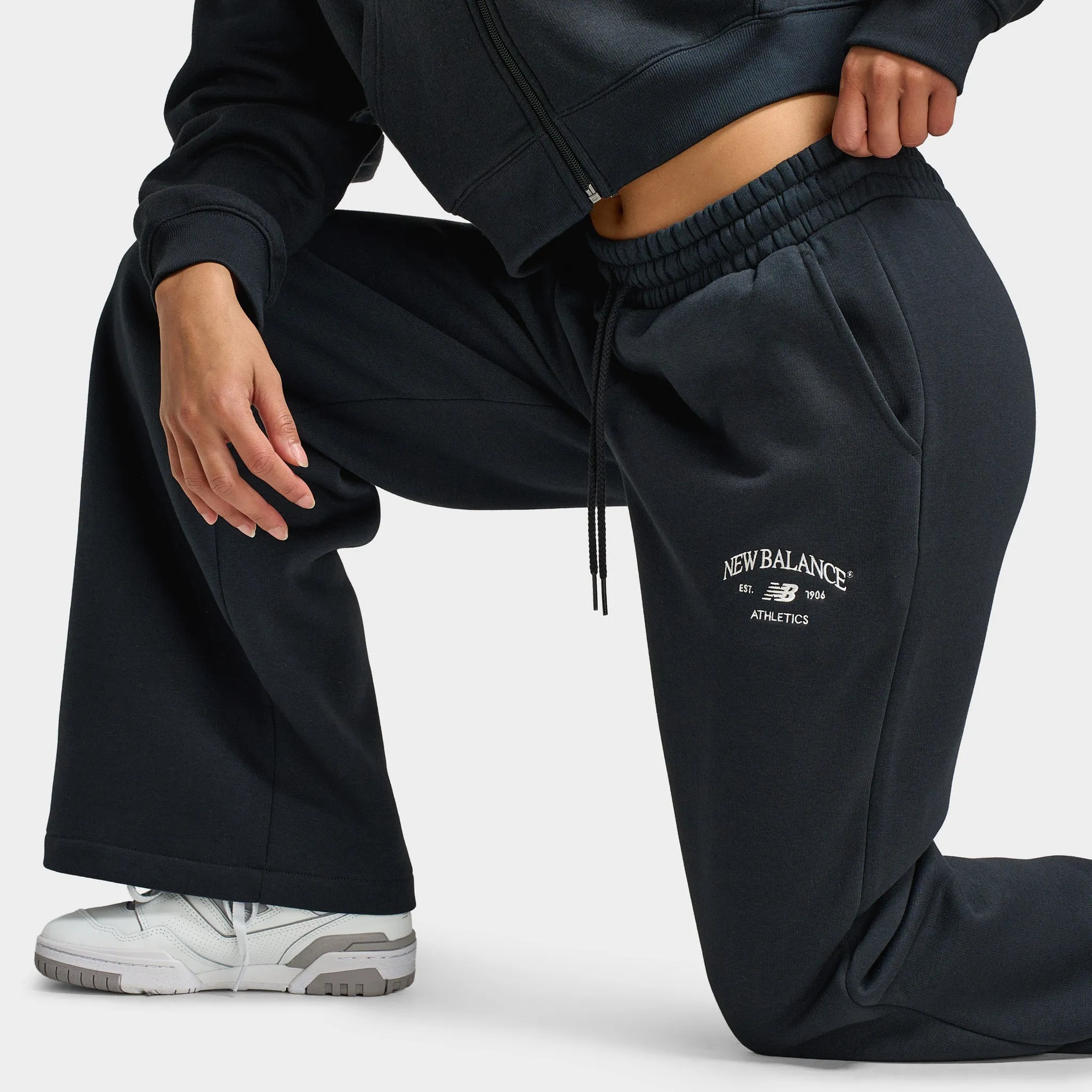 New Balance Women's Athletic Wide Leg Joggers / Black sold by JD Sports product image thumbnail 5