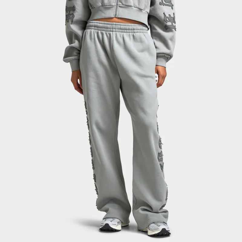 Hoodrich Women's Drea Wide Leg Joggers Light Grey Marl / Lava Smoke sold by JD Sports