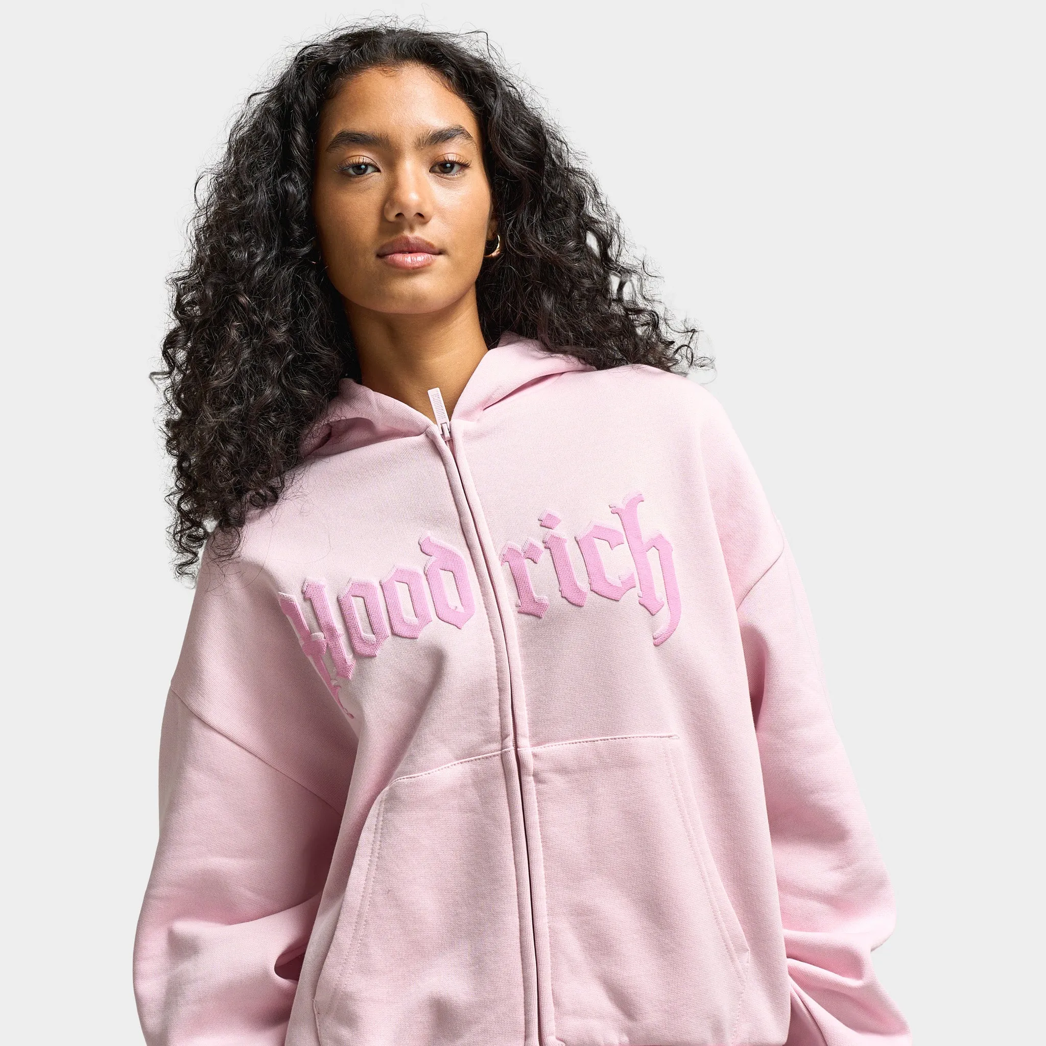 Hoodrich Women's Totem Mid Length Fullzip Hoodie / Pink sold by JD Sports product image thumbnail 3