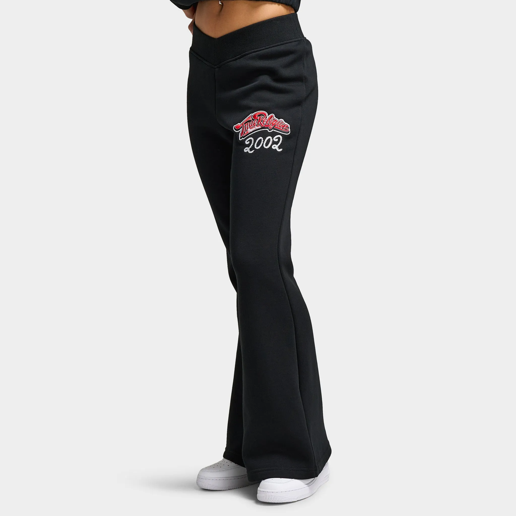 True Religion Women's Crystal V WB Flare Pants / Jet Black sold by JD Sports product image thumbnail 3