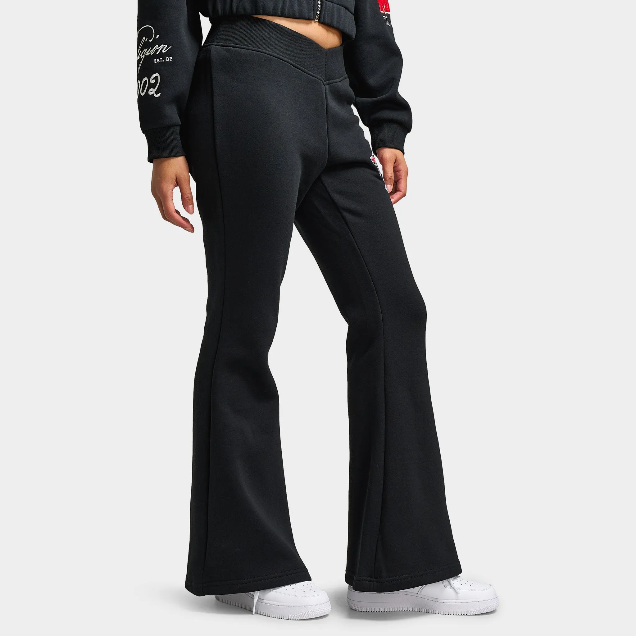 True Religion Women's Crystal V WB Flare Pants / Jet Black sold by JD Sports product image thumbnail 4