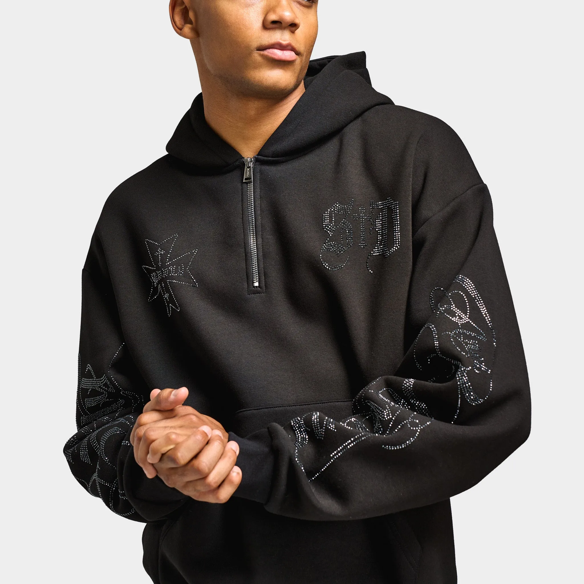 Supply & Demand Dust 1/4 Zip Hoodie / Black sold by JD Sports product image thumbnail 4