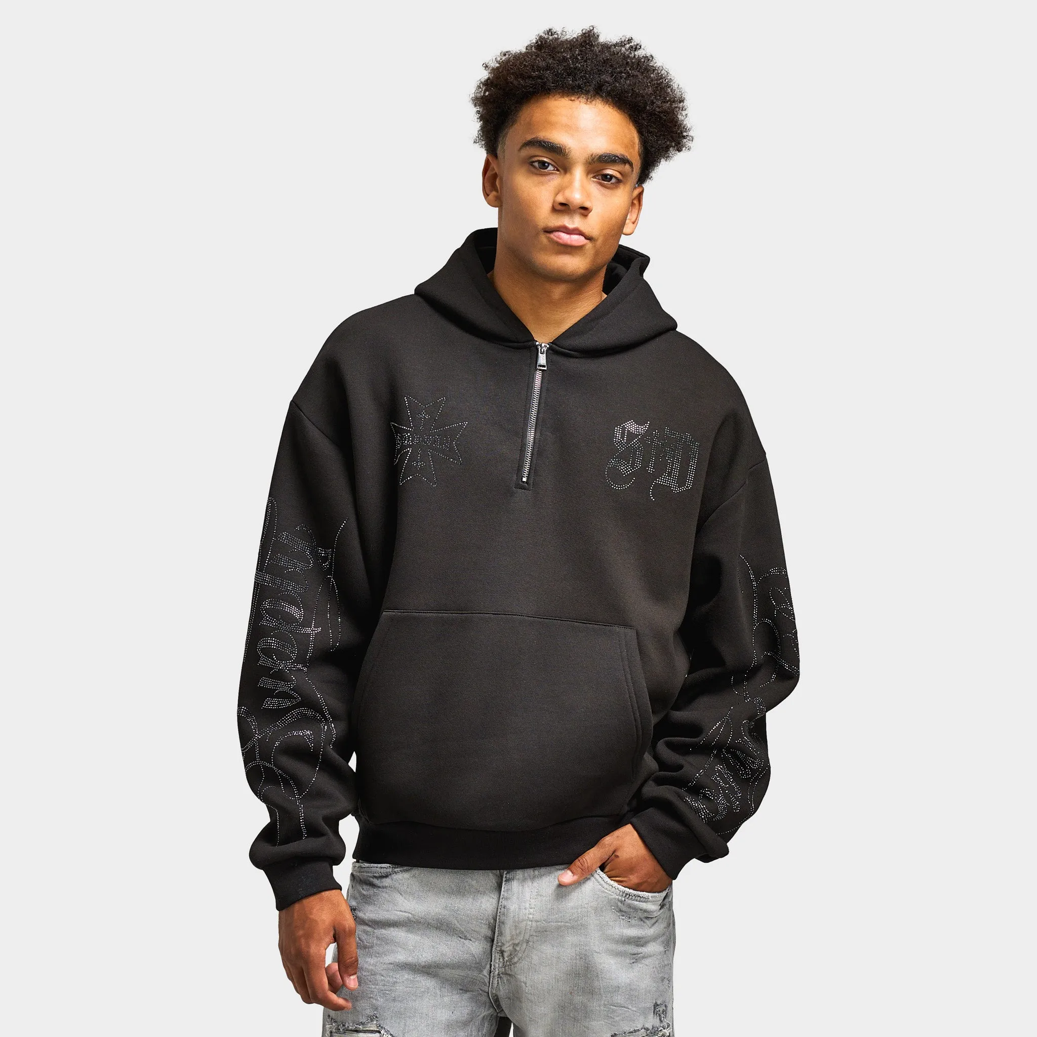 Supply & Demand Dust 1/4 Zip Hoodie / Black sold by JD Sports