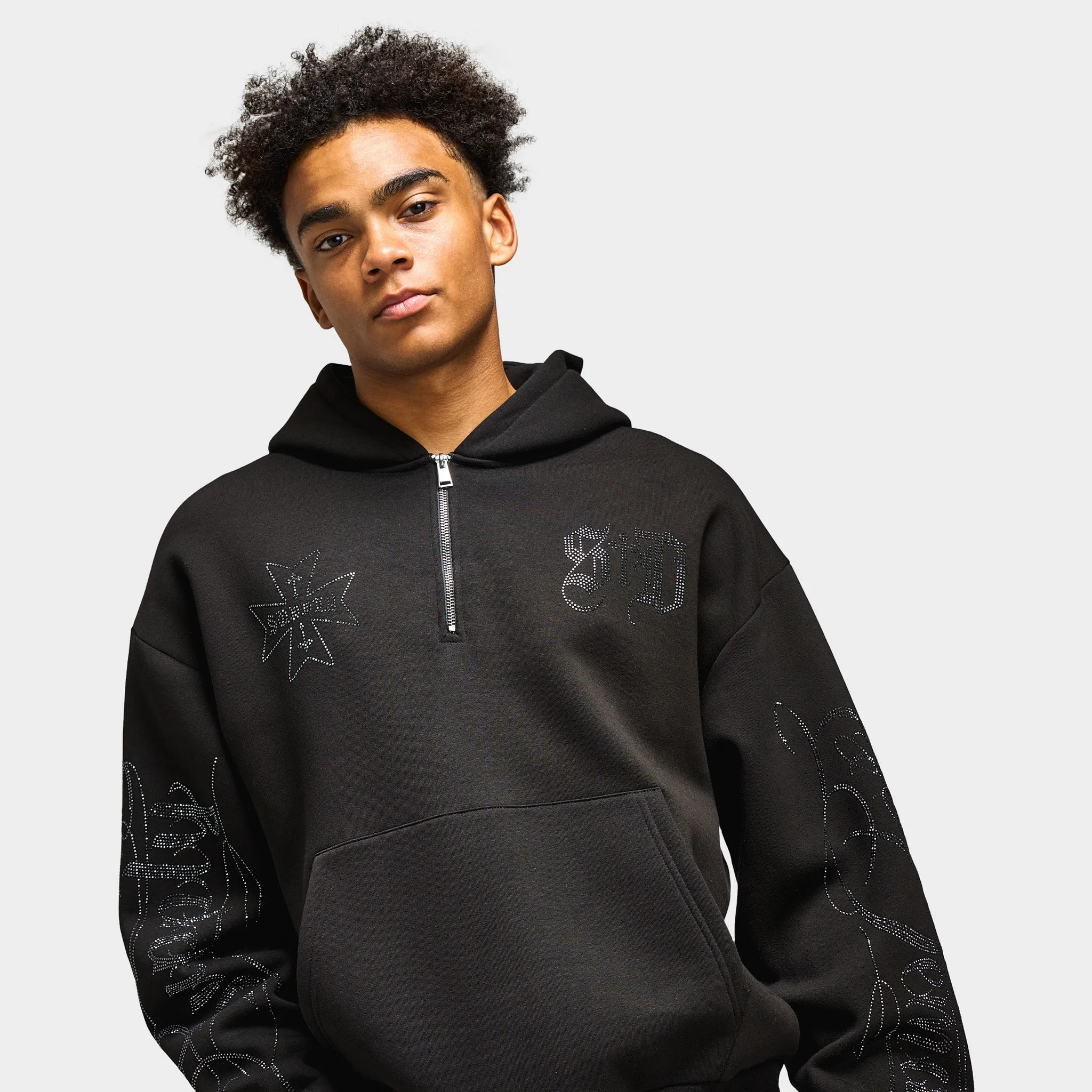 Supply & Demand Dust 1/4 Zip Hoodie / Black sold by JD Sports product image thumbnail 3