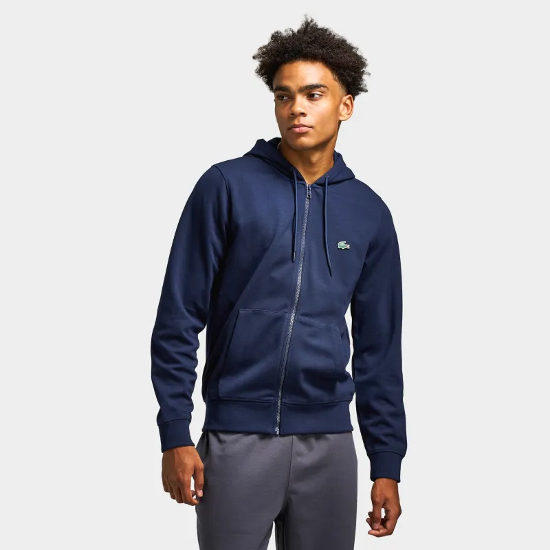 Lacoste Double Knit Full-Zip Hoodie / Navy Blue sold by JD Sports