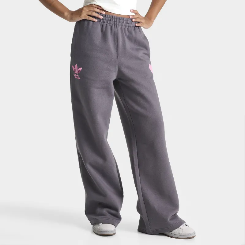 adidas Women's Bubble Heart Wide Leg Pants / Grey Fife sold by JD Sports