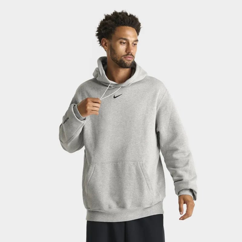 Nike NOCTA Cardinal Fleece Pullover Hoodie Dark Grey Heather / Metallic Silver - Black sold by JD Sports