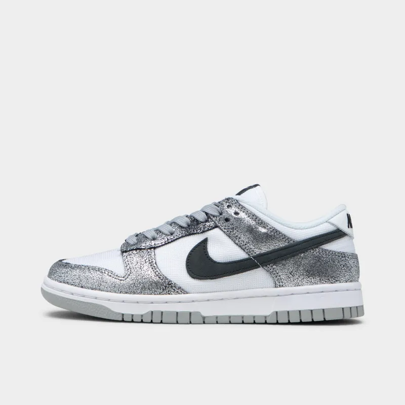 Nike Women's Dunk Low Metallic Silver / Off Noir - White sold by JD Sports