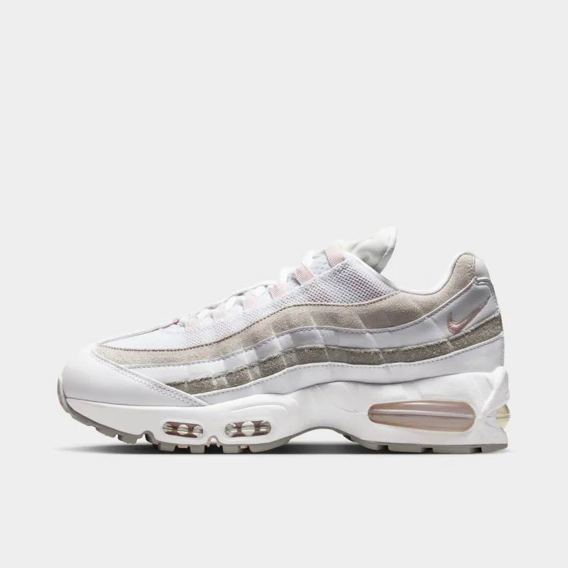 Nike Women's Air Max 95 White / Silt Red - Light Charcoal sold by JD Sports