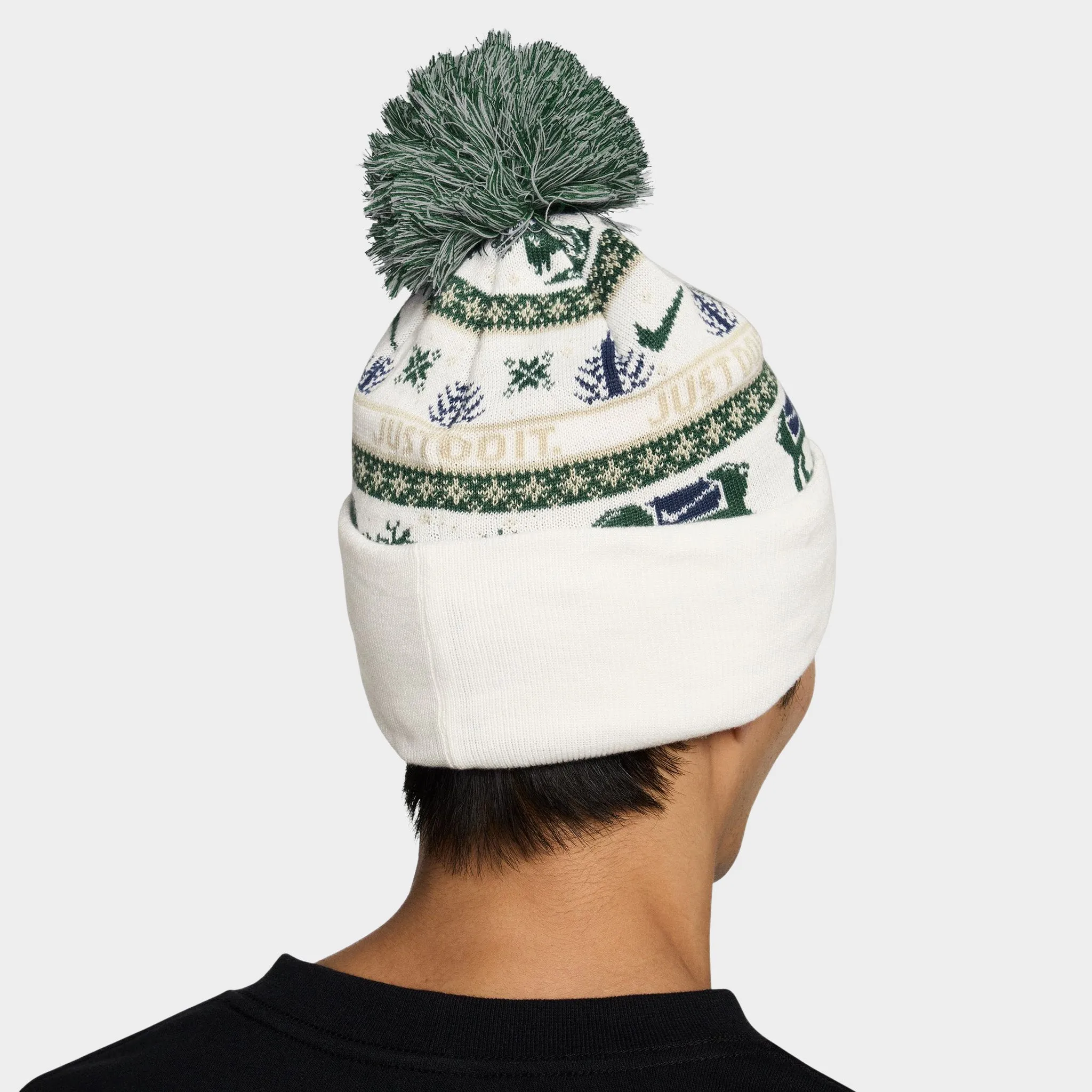 Nike Peak Beanie Sail / Fir - Midnight Navy sold by JD Sports product image thumbnail 2