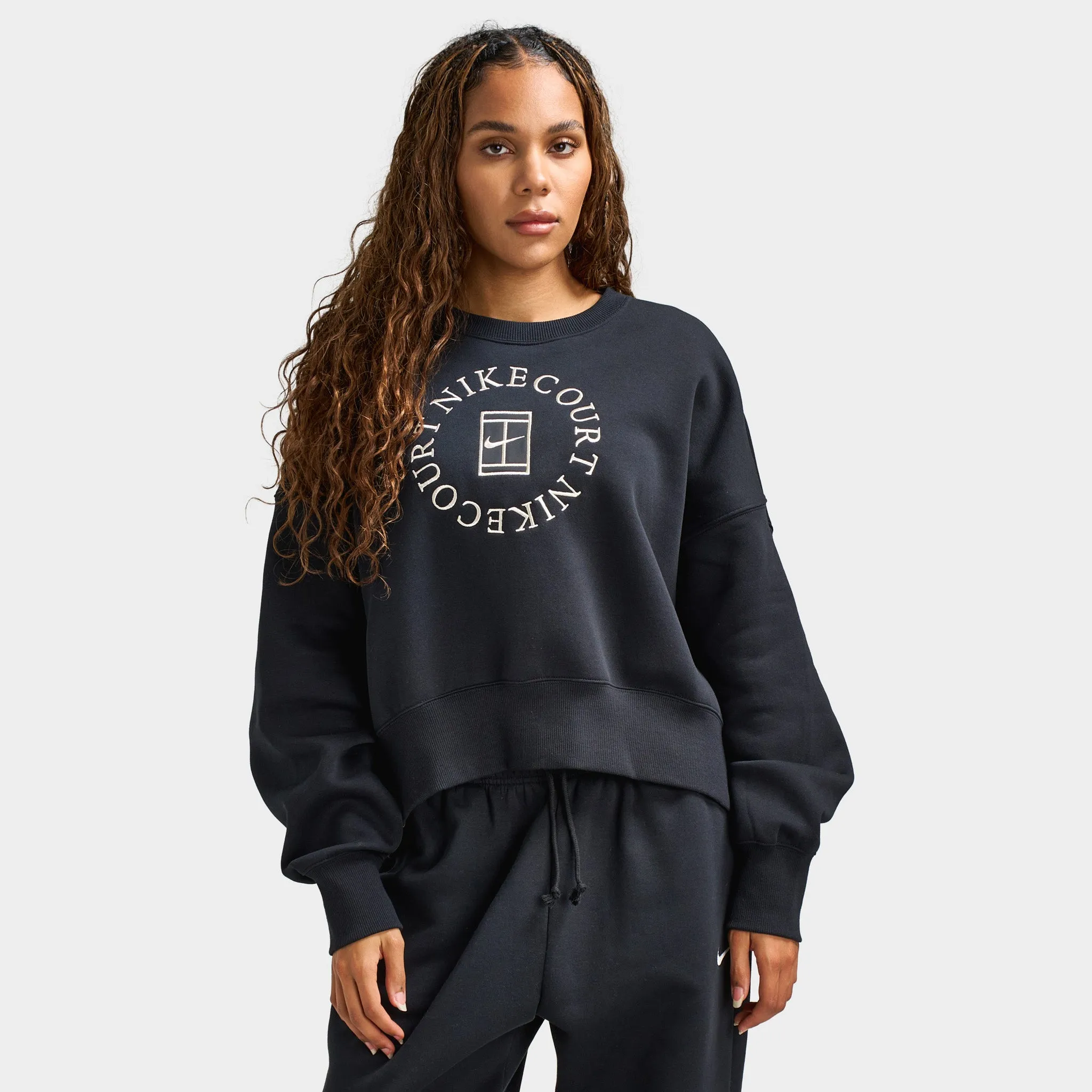 Nike Women's Phoenix Over-Oversized Crewneck Heritage Black / Anthracite sold by JD Sports