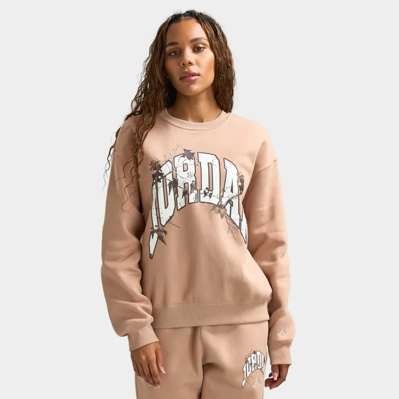 Jordan Women's Brooklyn Fleece Crew Hemp / Sail sold by JD Sports