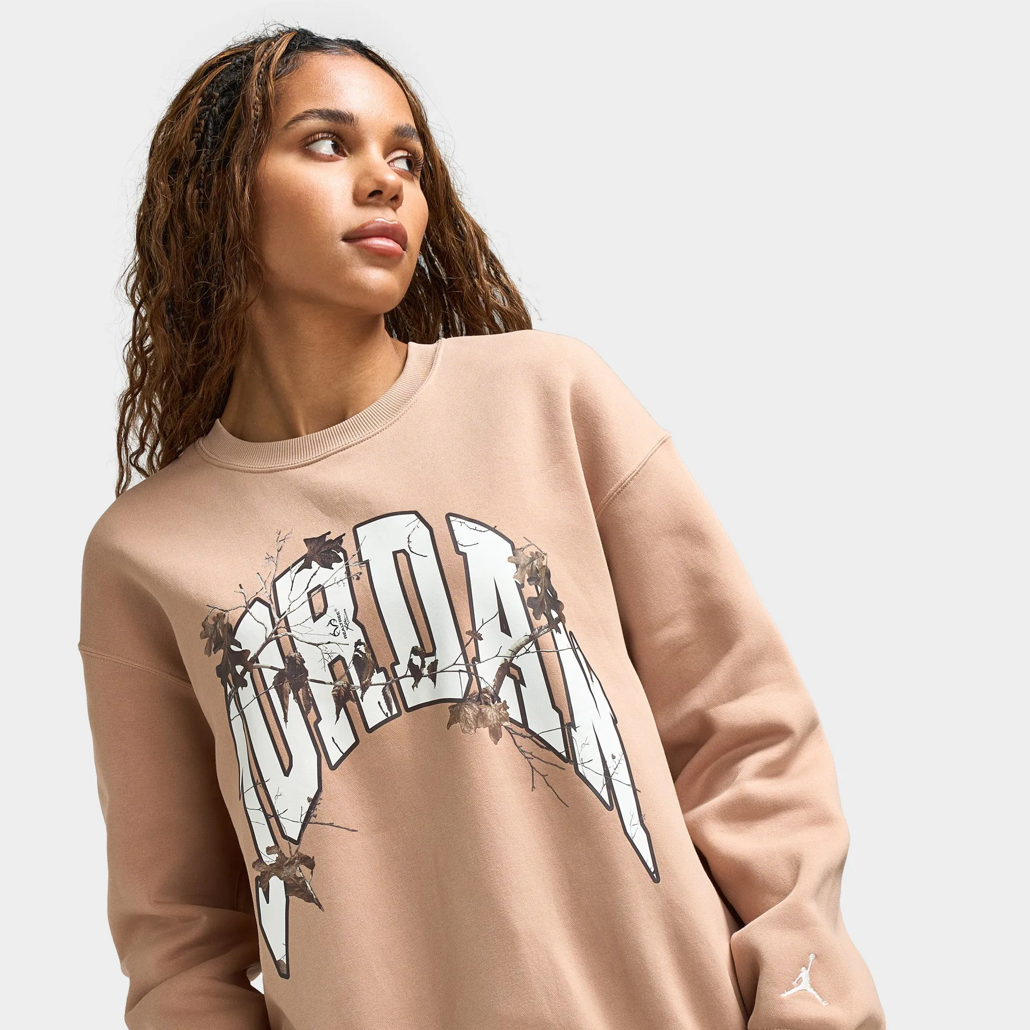 Jordan Women's Brooklyn Fleece Crew Hemp / Sail sold by JD Sports product image thumbnail 3