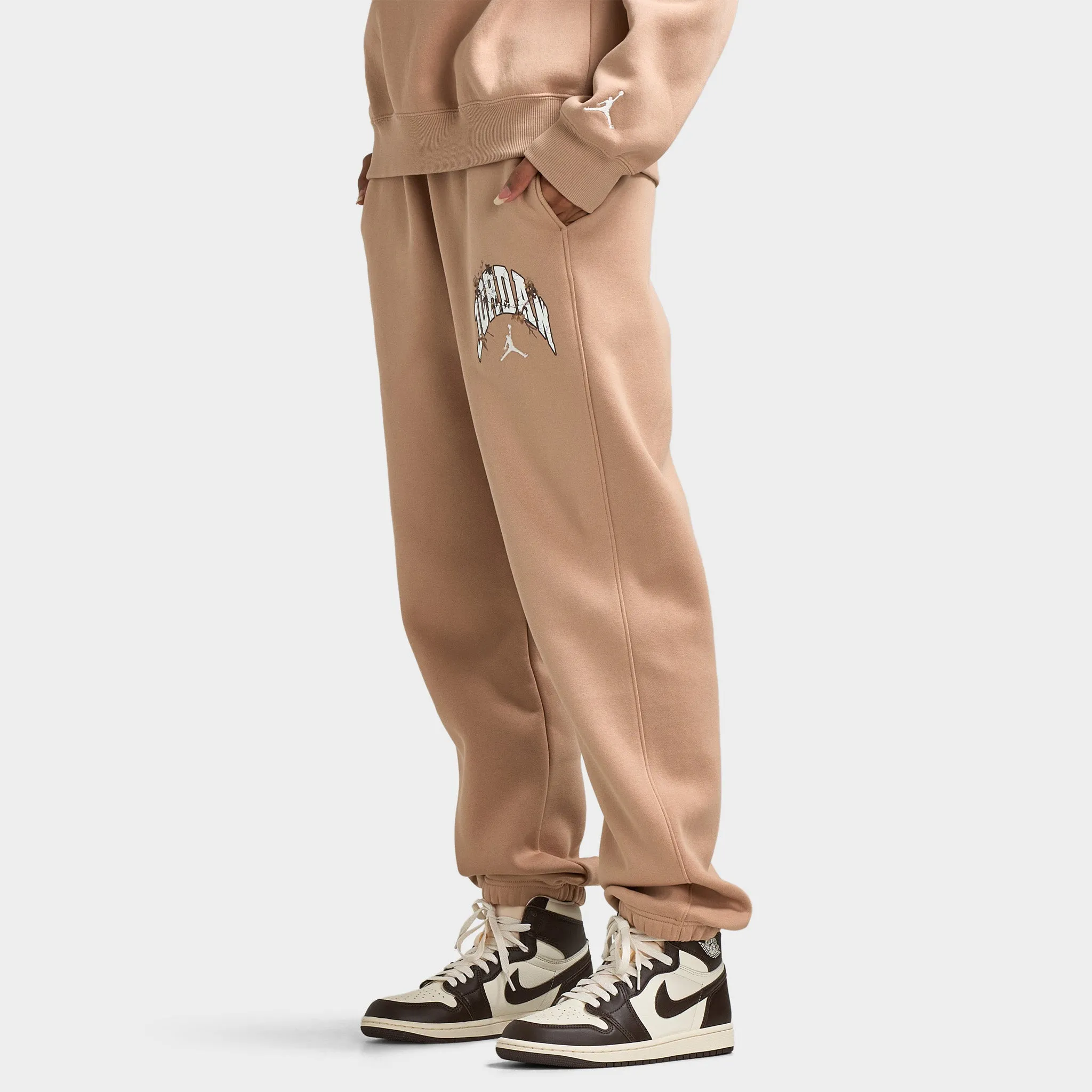 Jordan Women's Brooklyn Fleece Pants Hemp / Sail sold by JD Sports product image thumbnail 3