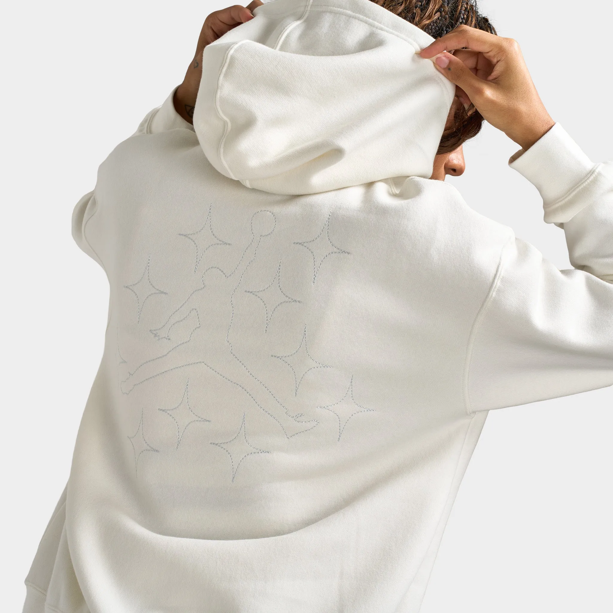 Jordan Women's Brooklyn fleece Pullover Hoodie / Sail sold by JD Sports product image thumbnail 3