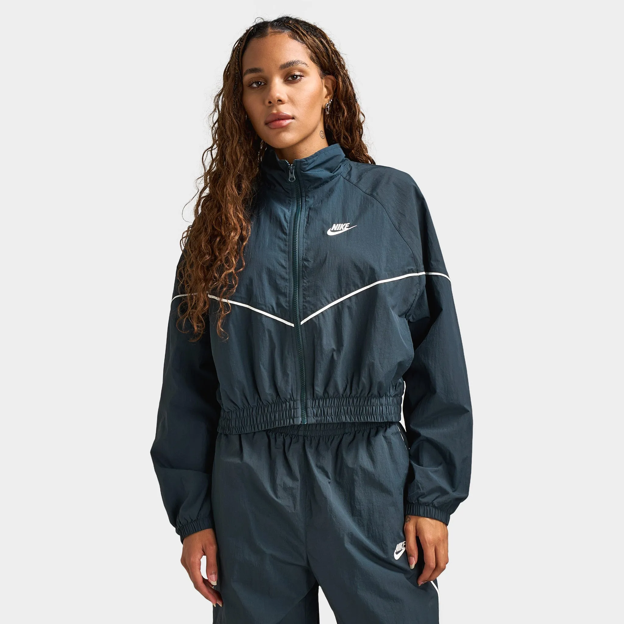 Nike Sportswear Women's WR Woven Jacket Speed Seaweed / Sail sold by JD Sports