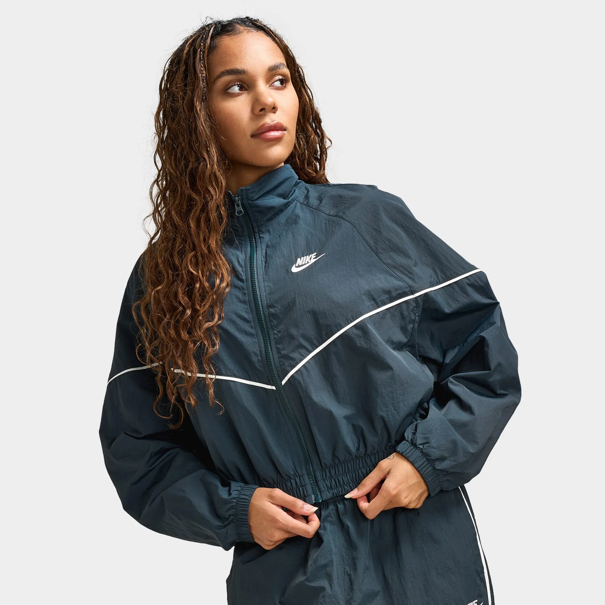 Nike Sportswear Women's WR Woven Jacket Speed Seaweed / Sail sold by JD Sports product image thumbnail 3