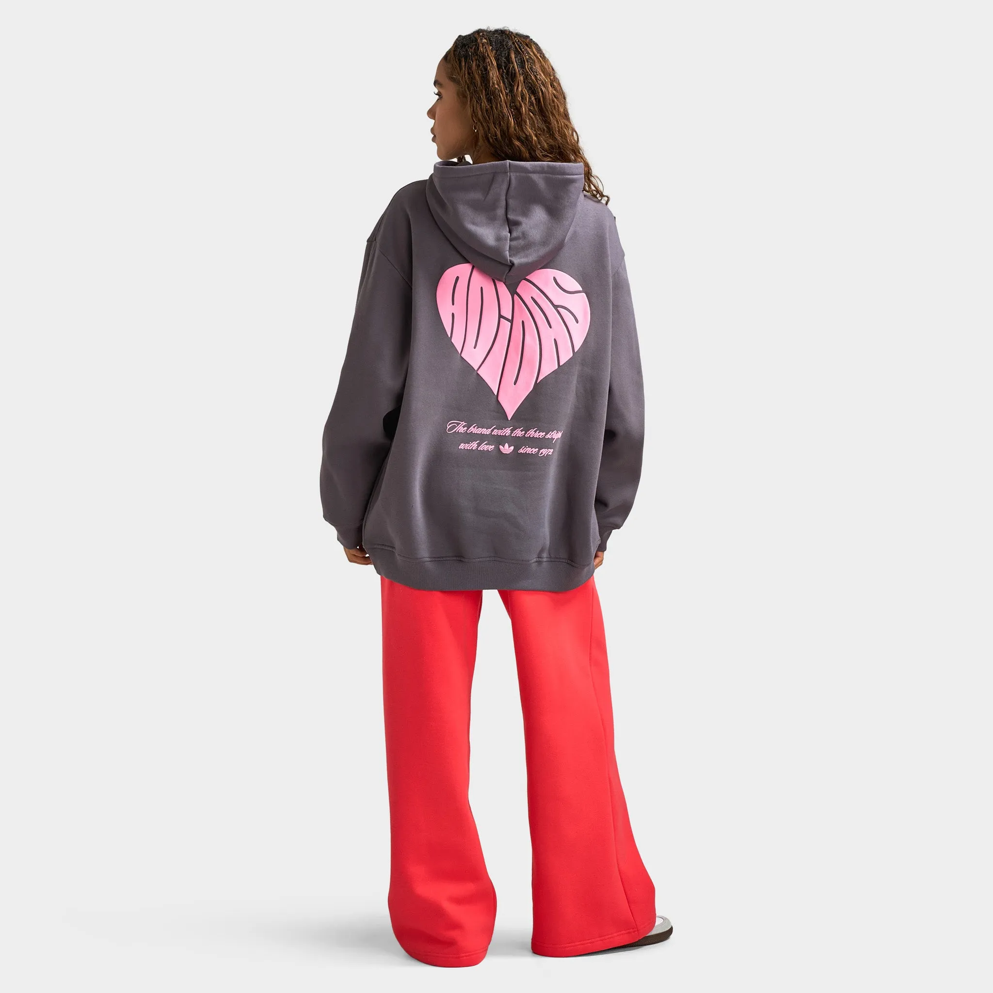 Adidas Women's Bubble Heart Wide Leg Pants / Grey Fife sold by JD Sports product image thumbnail 5