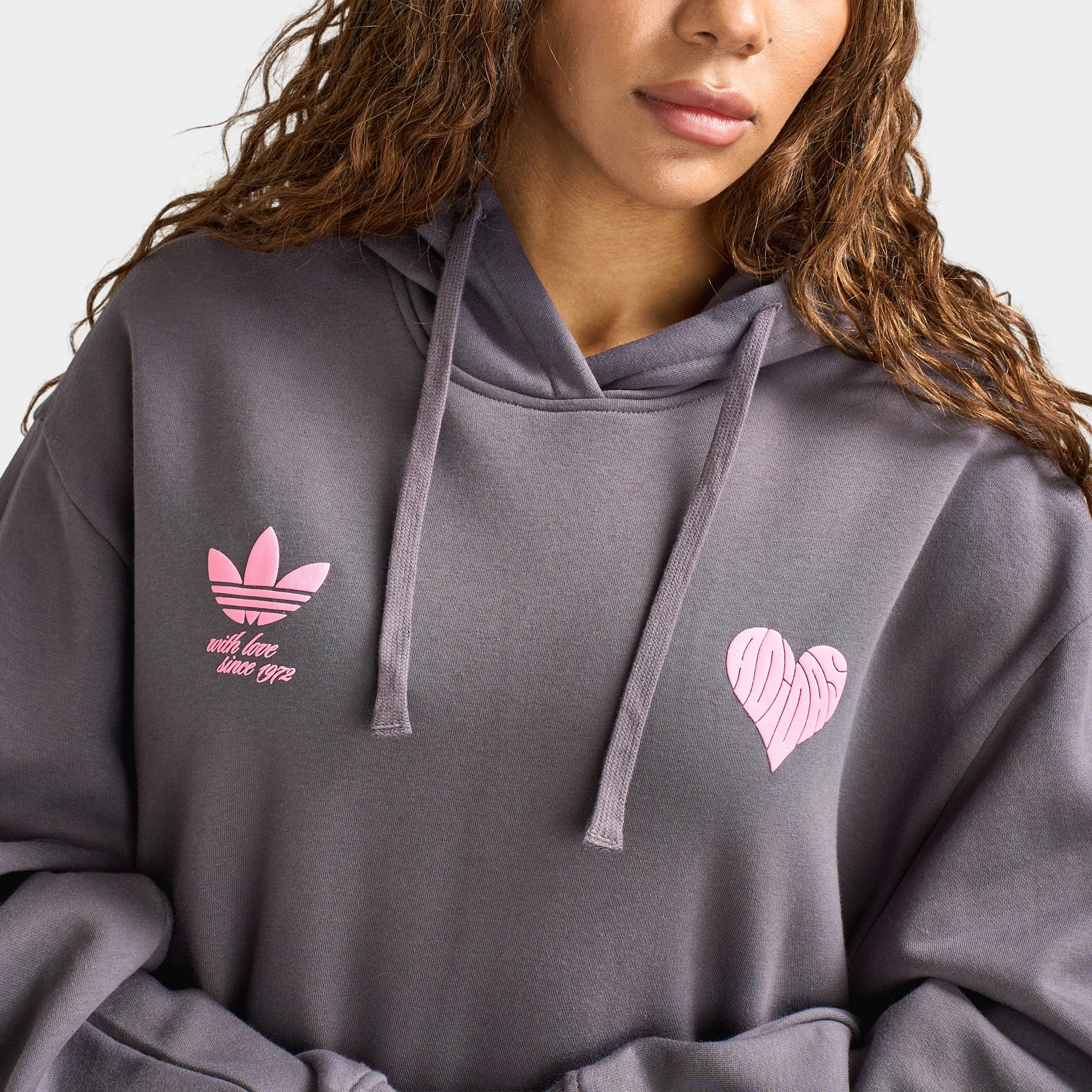 Adidas Women's Bubble Heart Wide Leg Pants / Grey Fife sold by JD Sports product image thumbnail 4