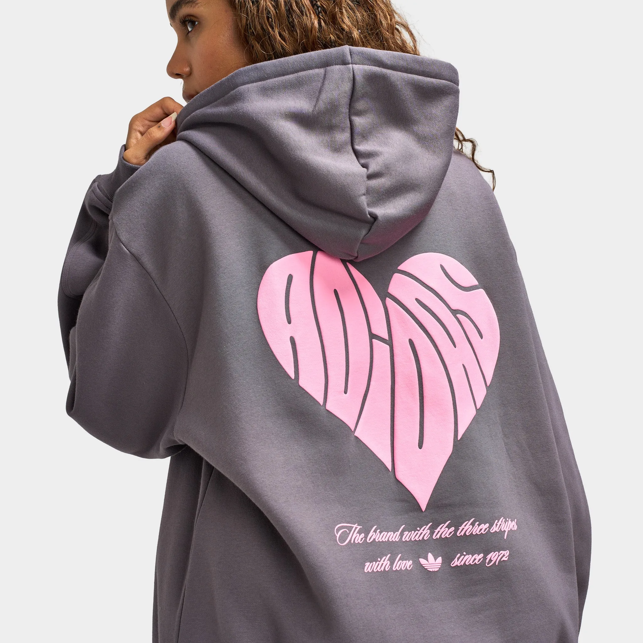 Adidas Women's Bubble Heart Wide Leg Pants / Grey Fife sold by JD Sports product image thumbnail 3