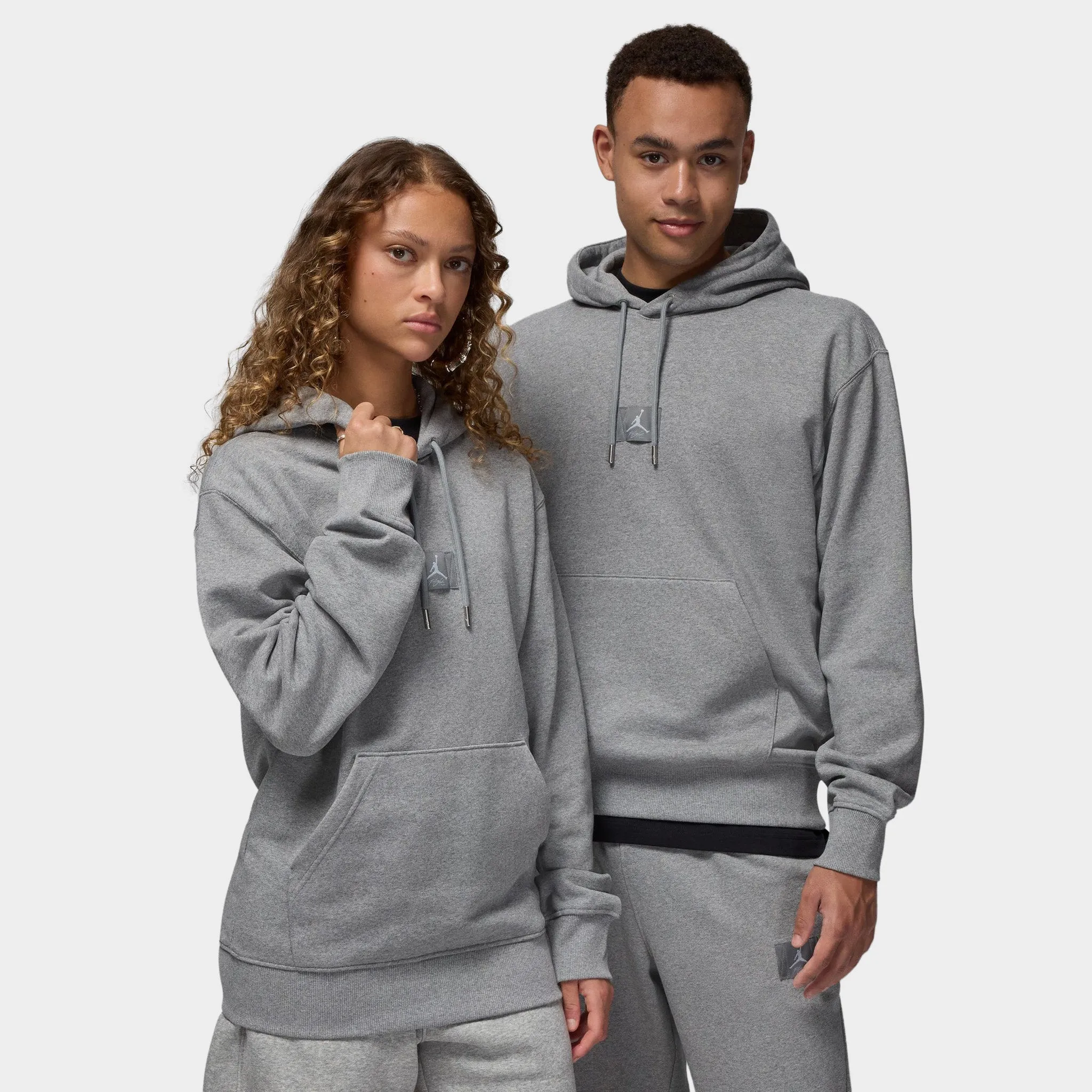 Jordan Flight Fleece Pullover Hoodie / Carbon Heather sold by JD Sports