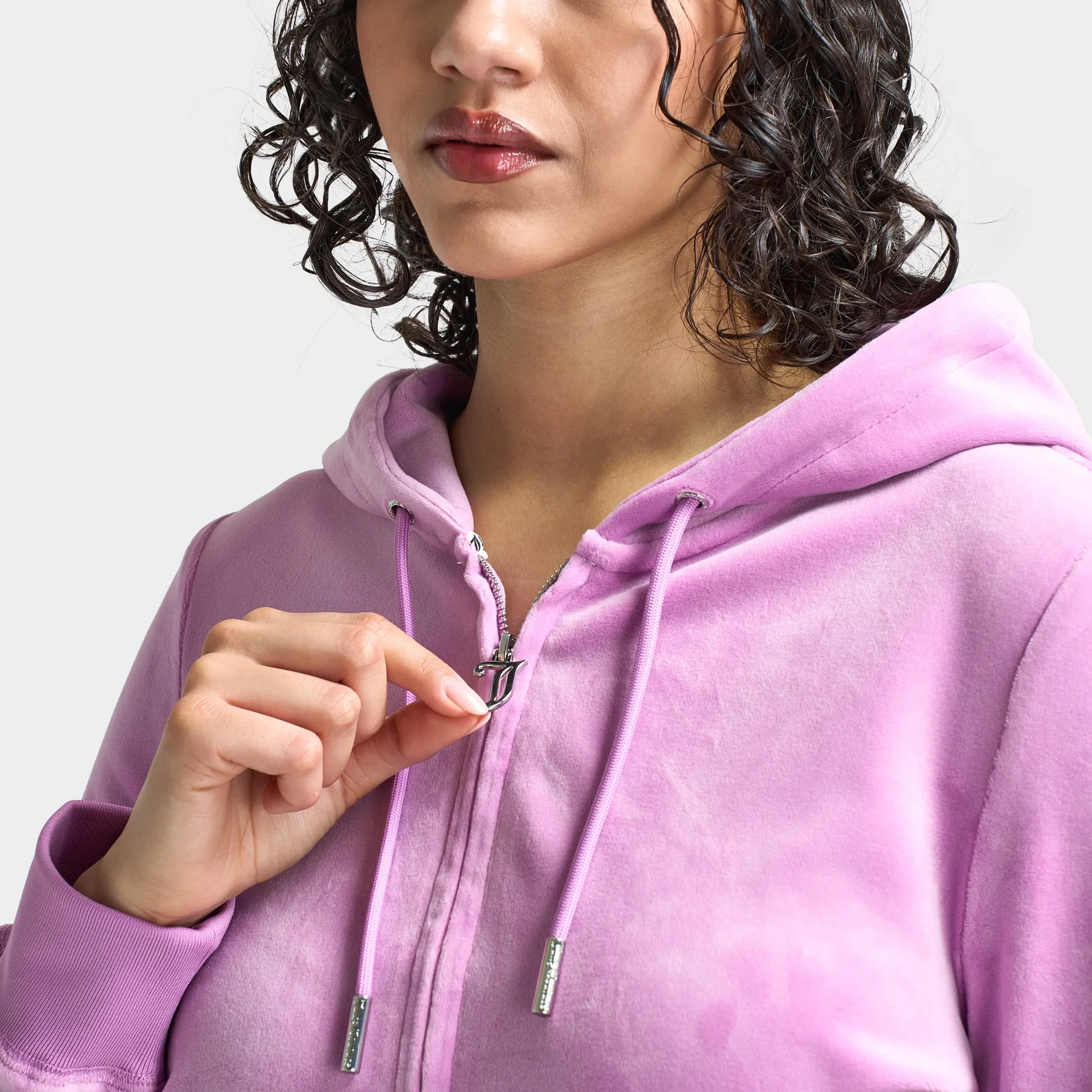 Juicy Couture Women's Classic Velour Hoodie / Violet Tulle sold by JD Sports product image thumbnail 3