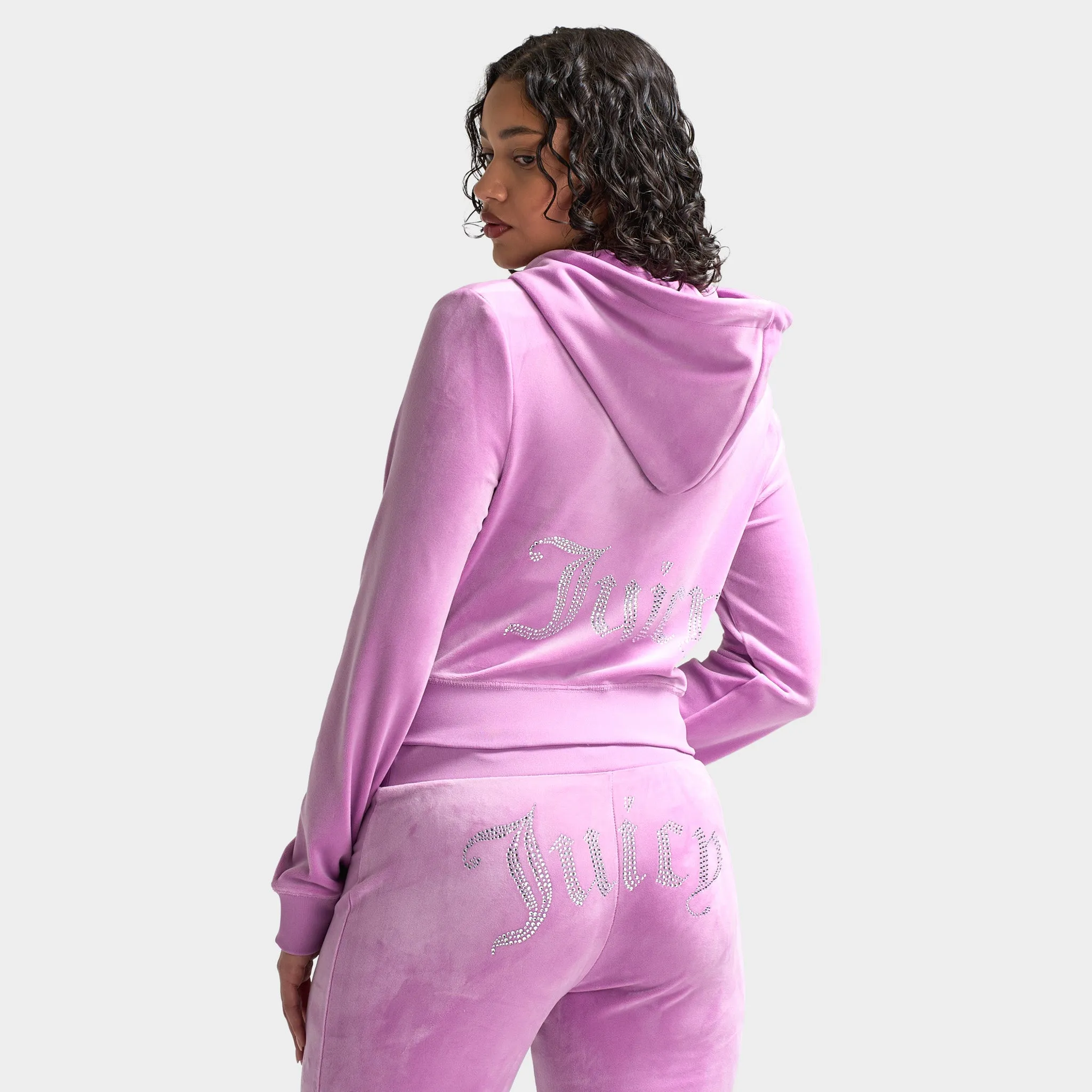 Juicy Couture Women's Classic Velour Hoodie / Violet Tulle sold by JD Sports product image thumbnail 2